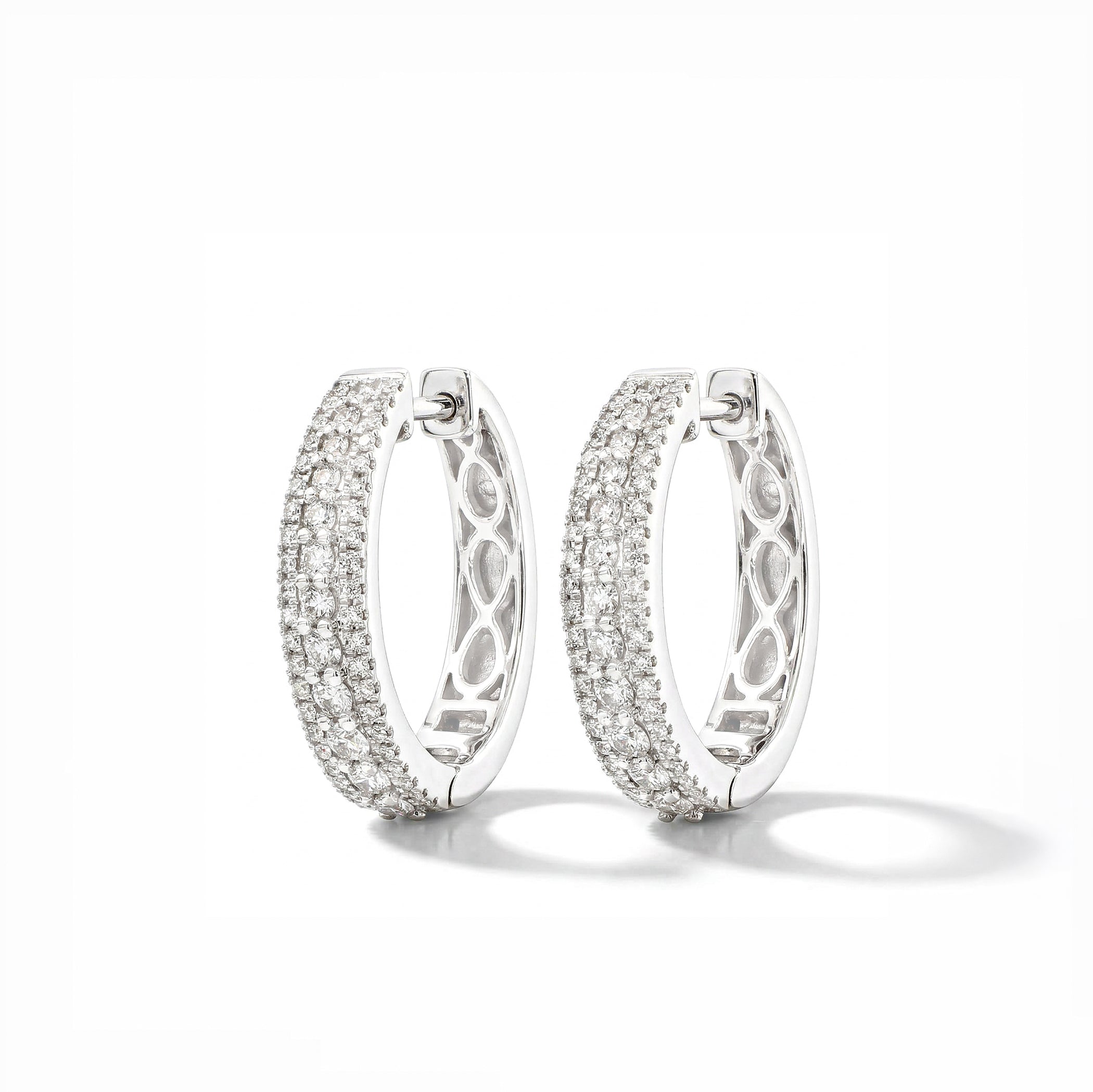 Natural Diamond Hoop Earrings product image 2