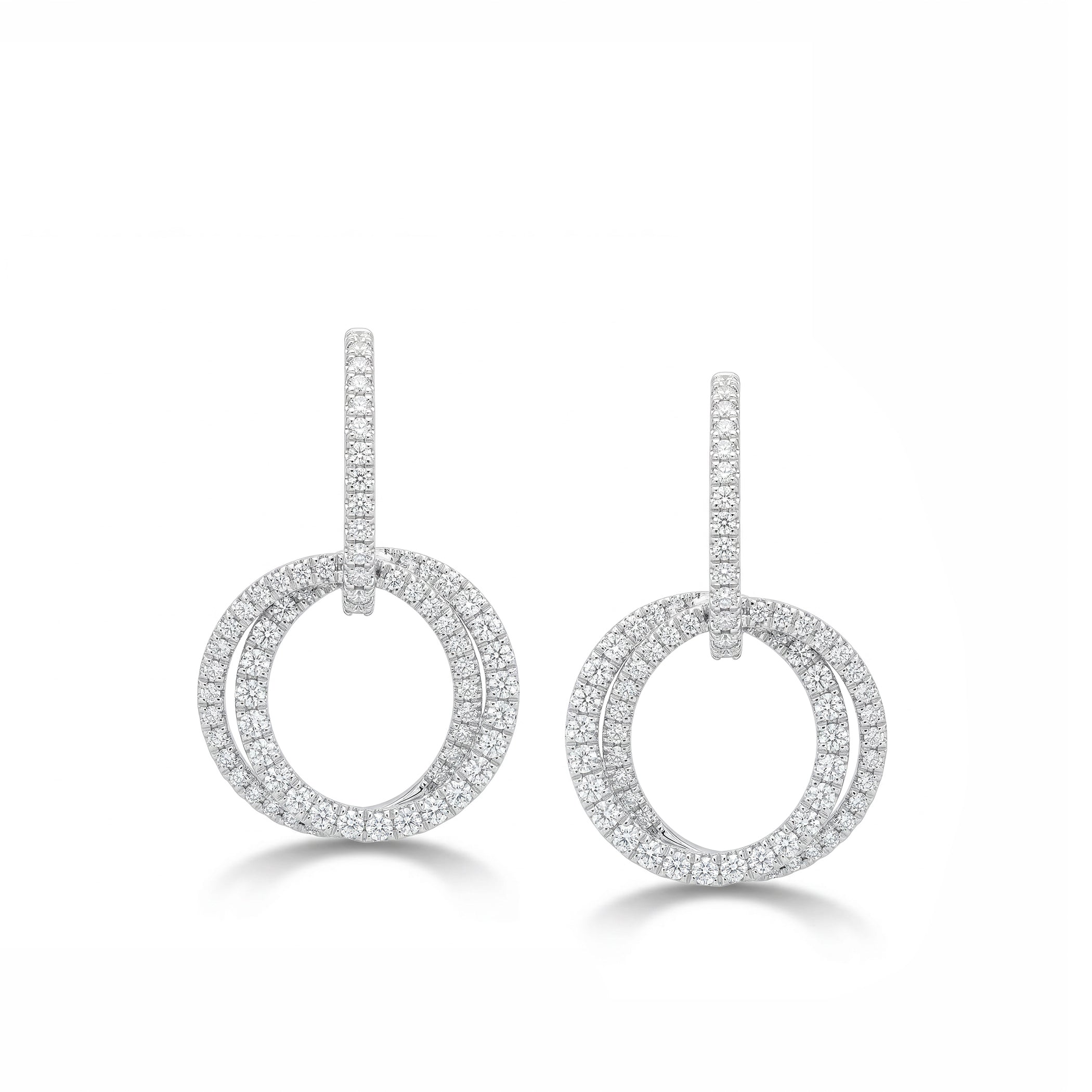 Natural Diamond Interlocking Circle Earrings product image 1