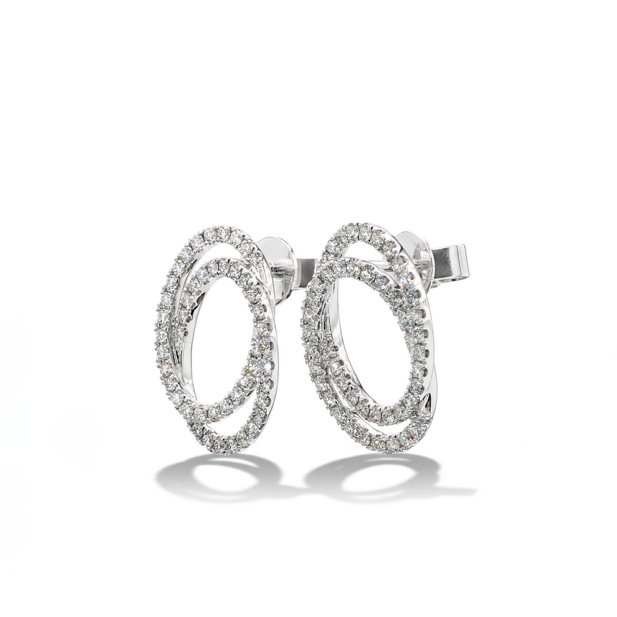 Natural Diamond Interlocking Oval Earring product image 2
