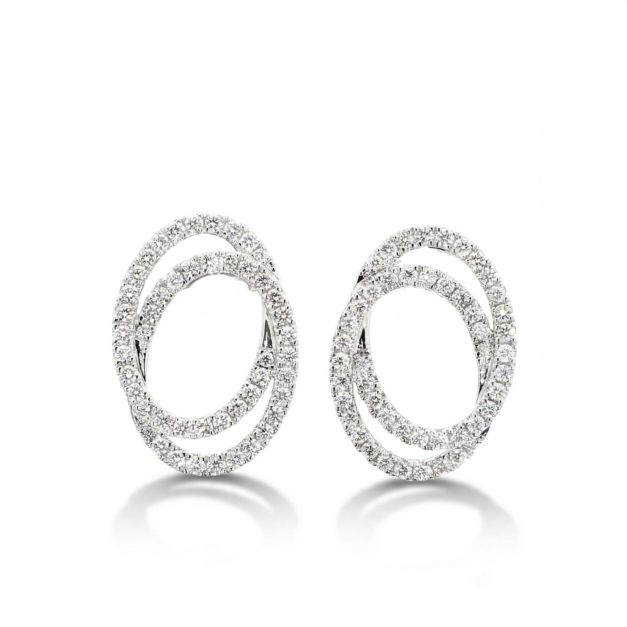 Natural Diamond Interlocking Oval Earring product image 1