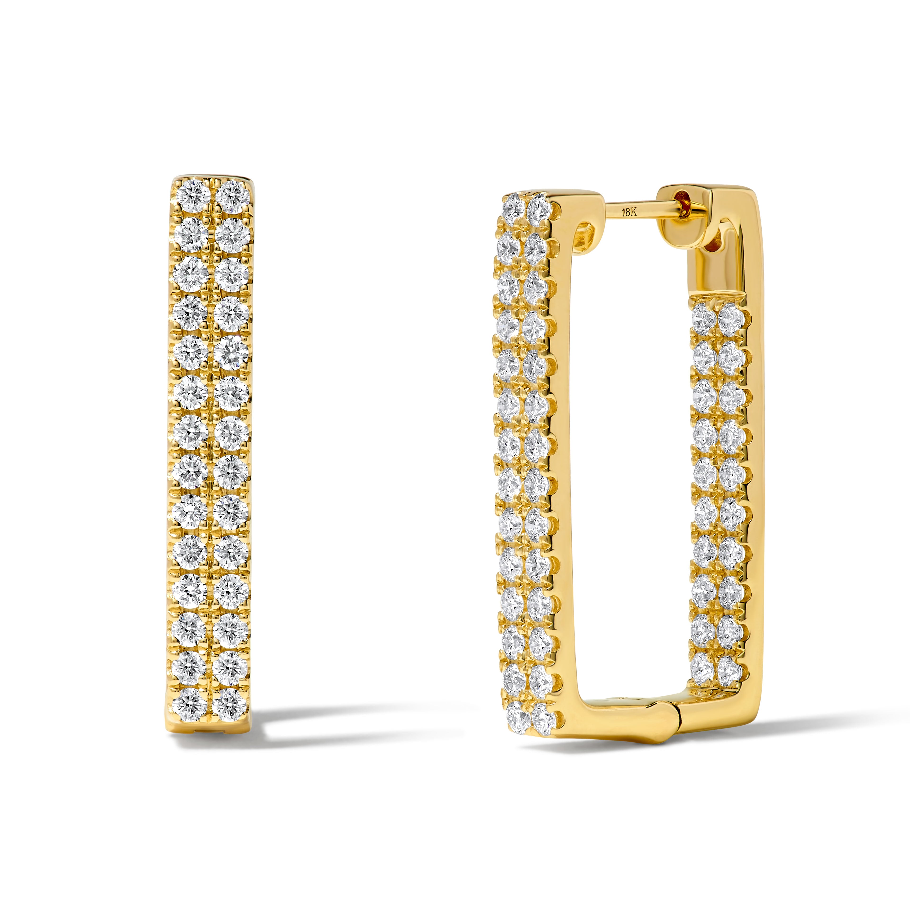 White Round Diamond Earrings SEW018GP
