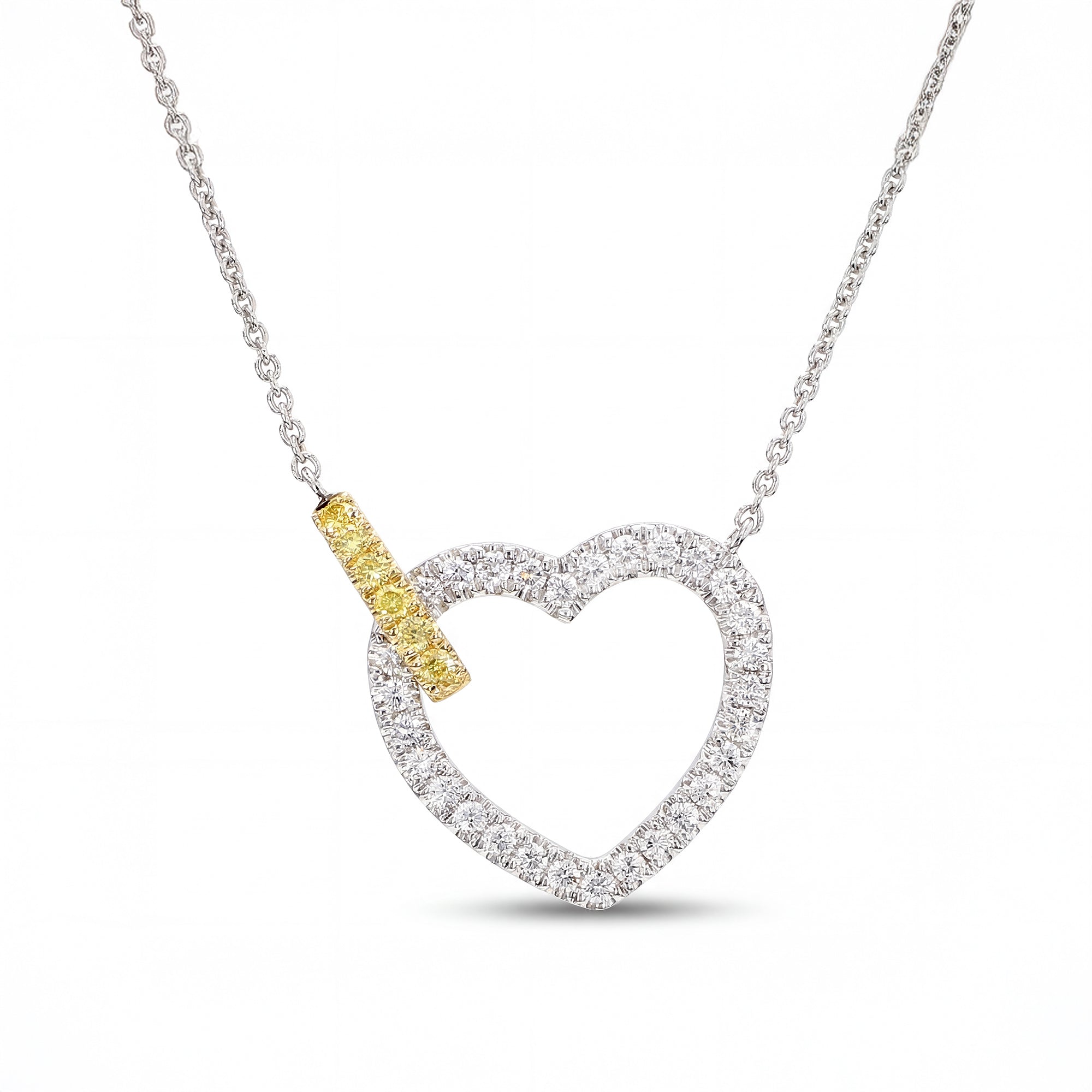 Natural Yellow Round Diamond Necklace product image 1