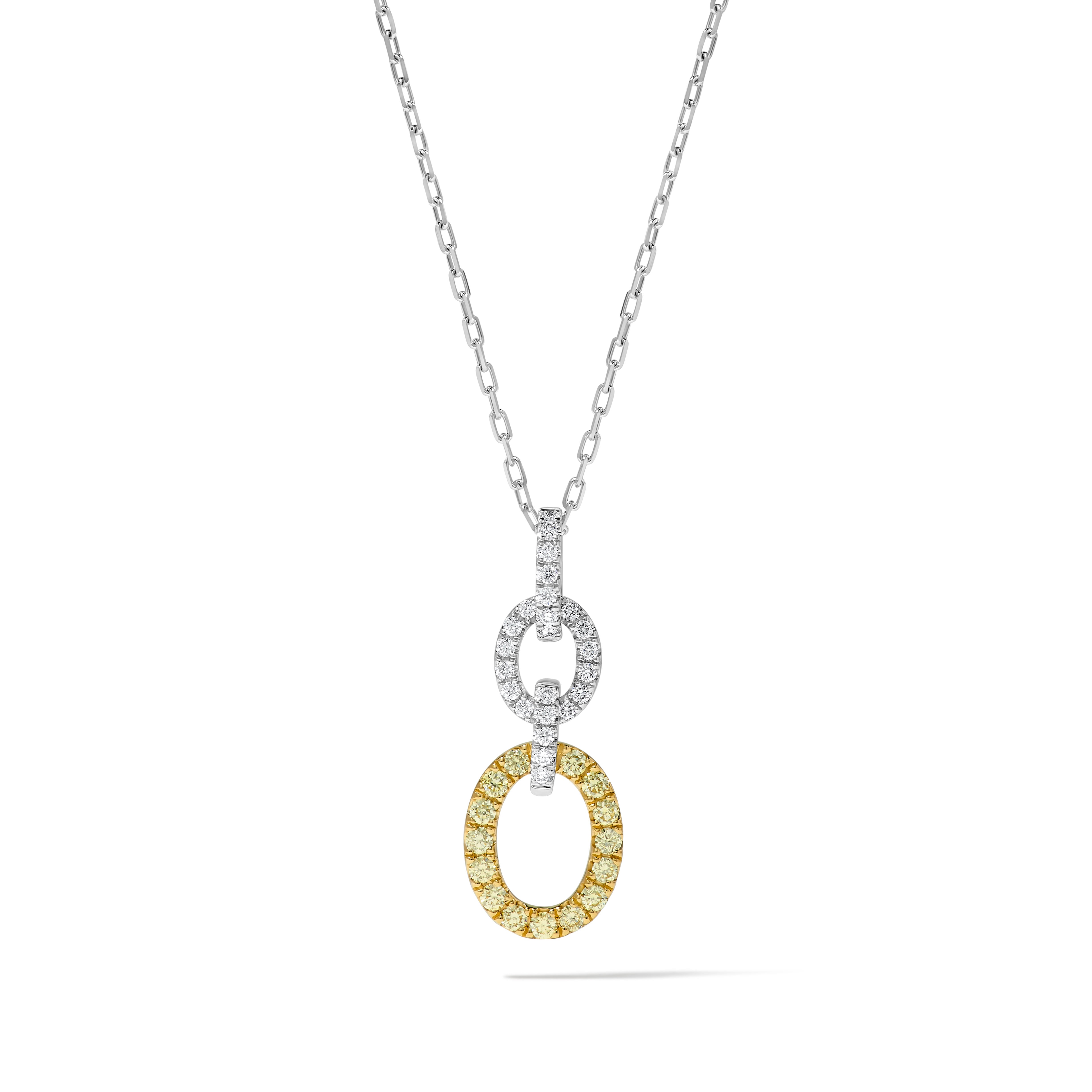 Yellow & White Round Diamond Pendant SP0061GP