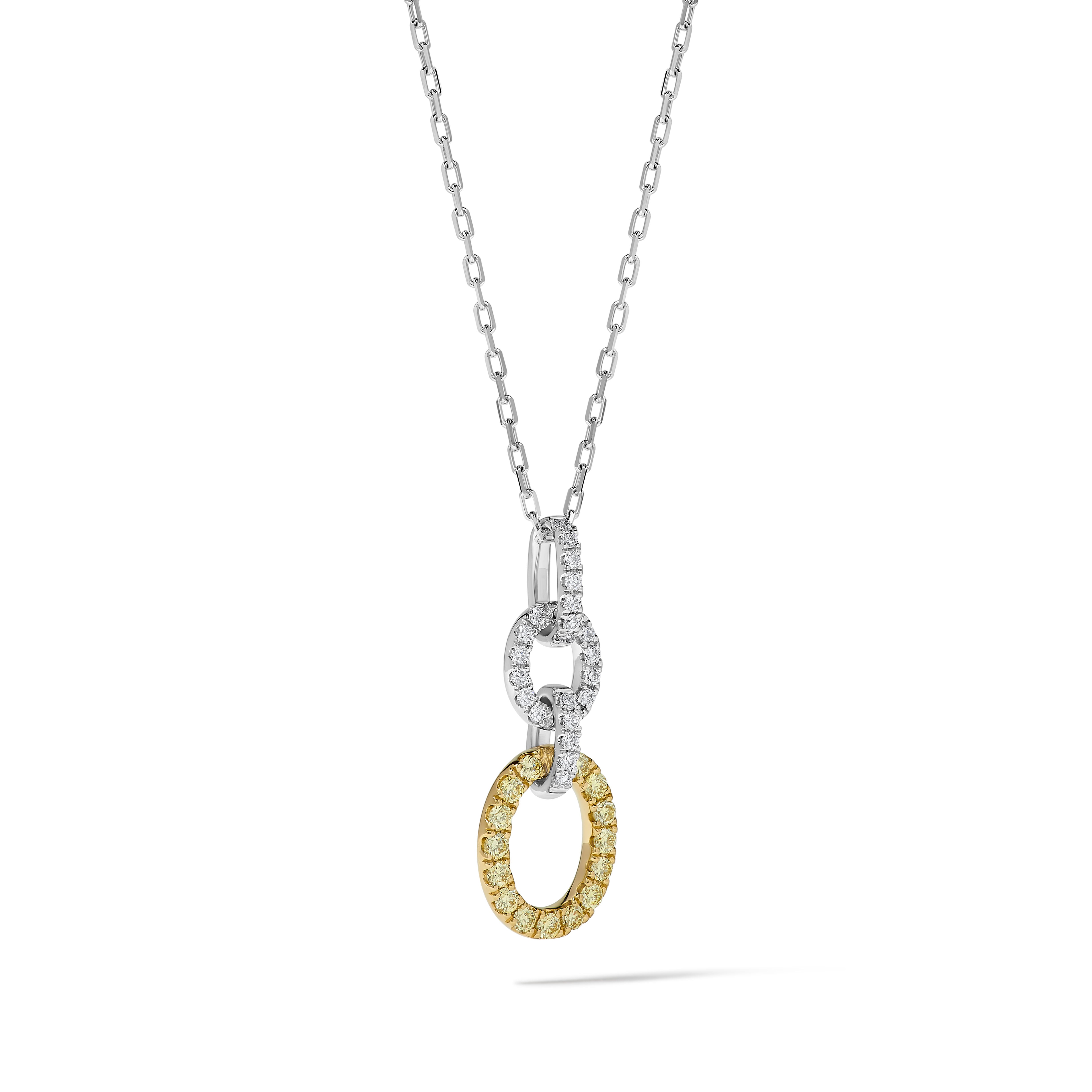 Yellow & White Round Diamond Pendant SP0061GP