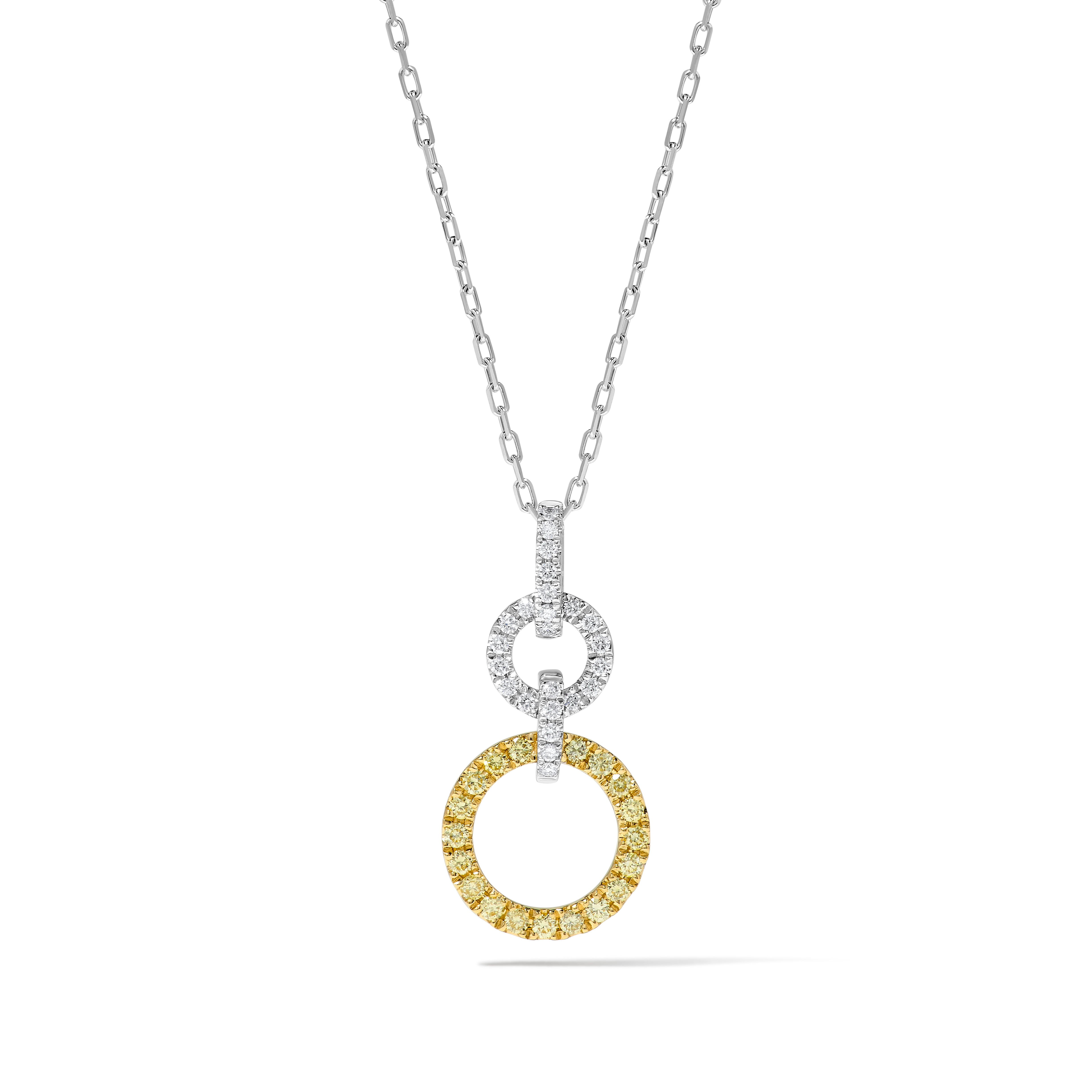 Yellow & White Round Diamond Pendant SP0063GP