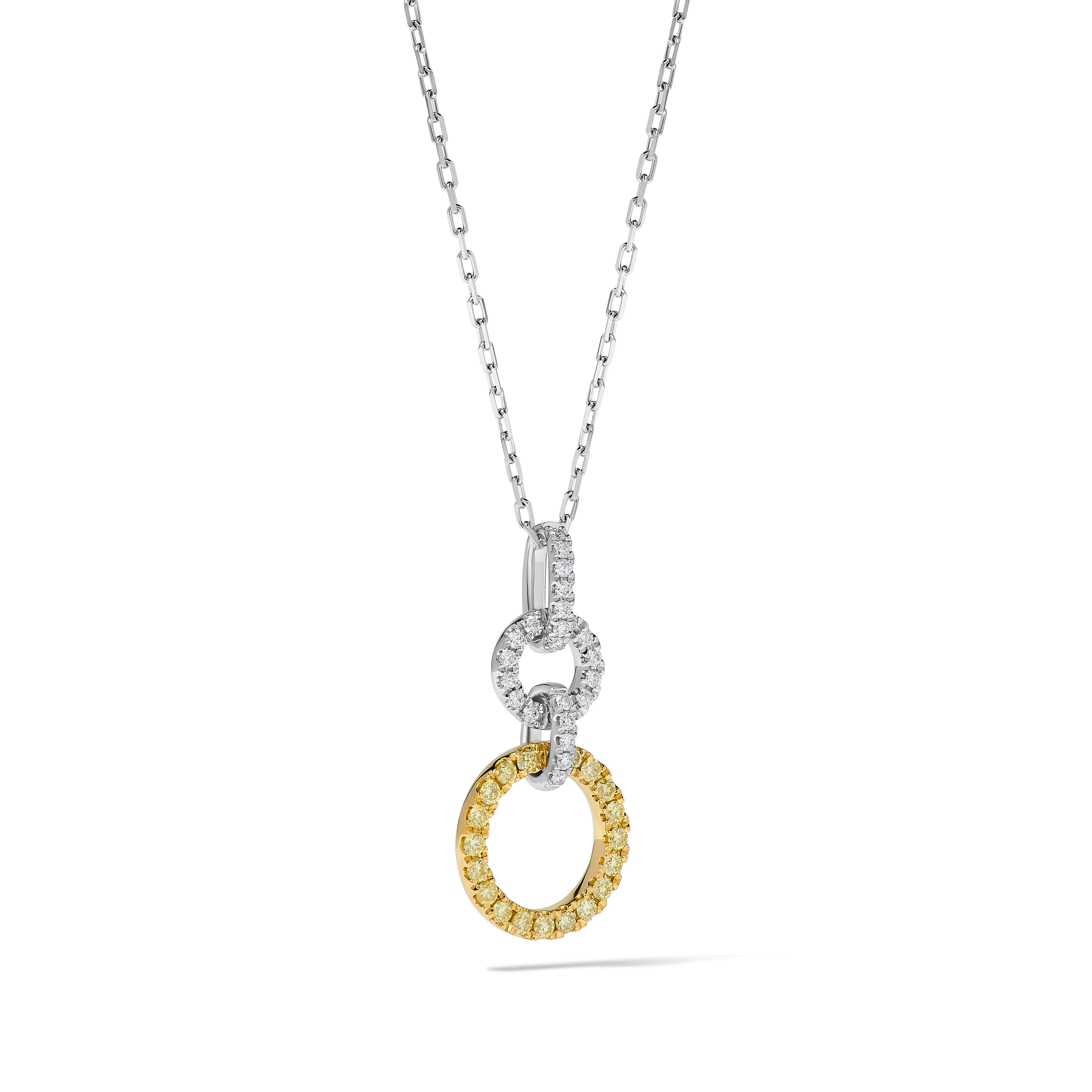 Yellow & White Round Diamond Pendant SP0063GP