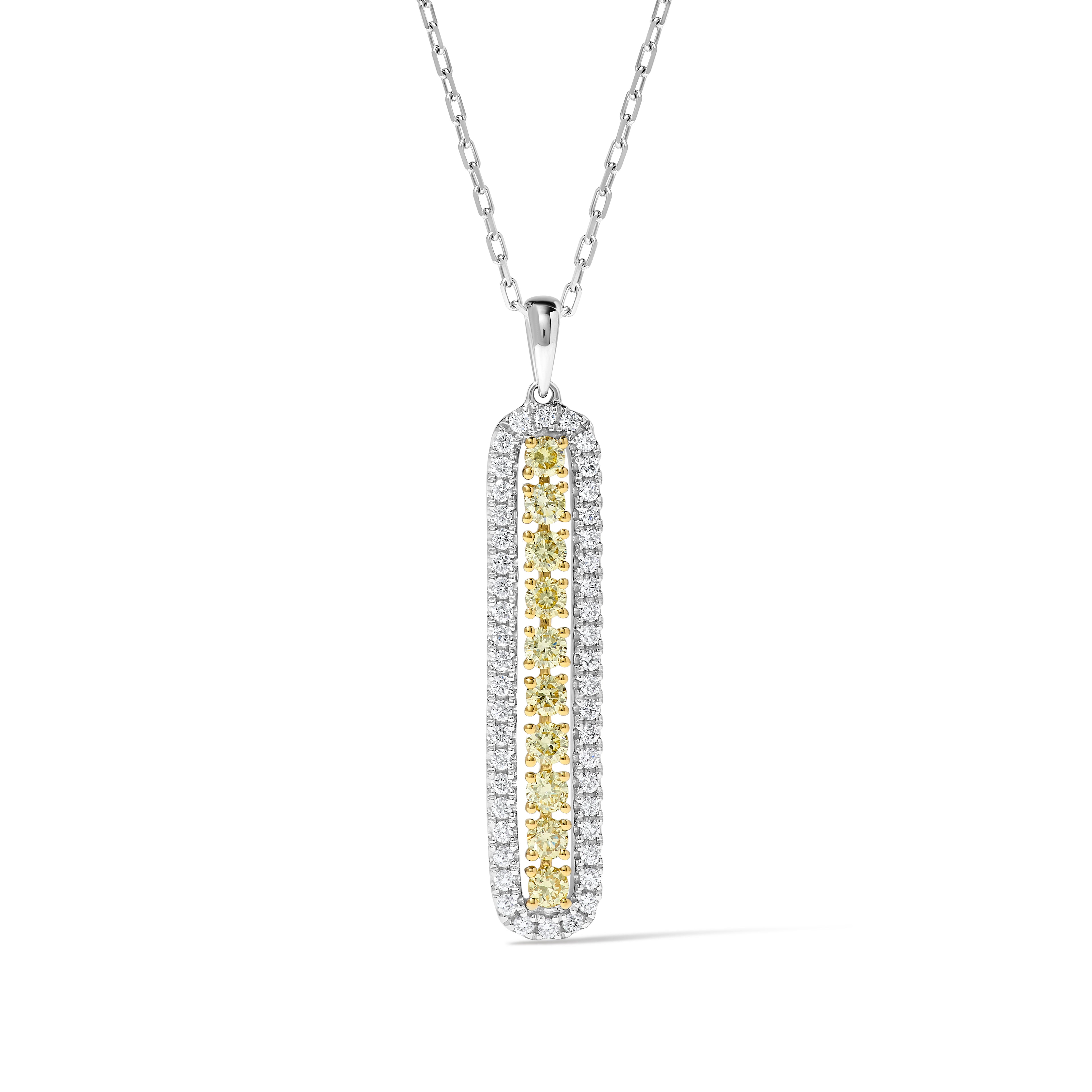 Yellow & White Round Diamond Pendant SP0065GP