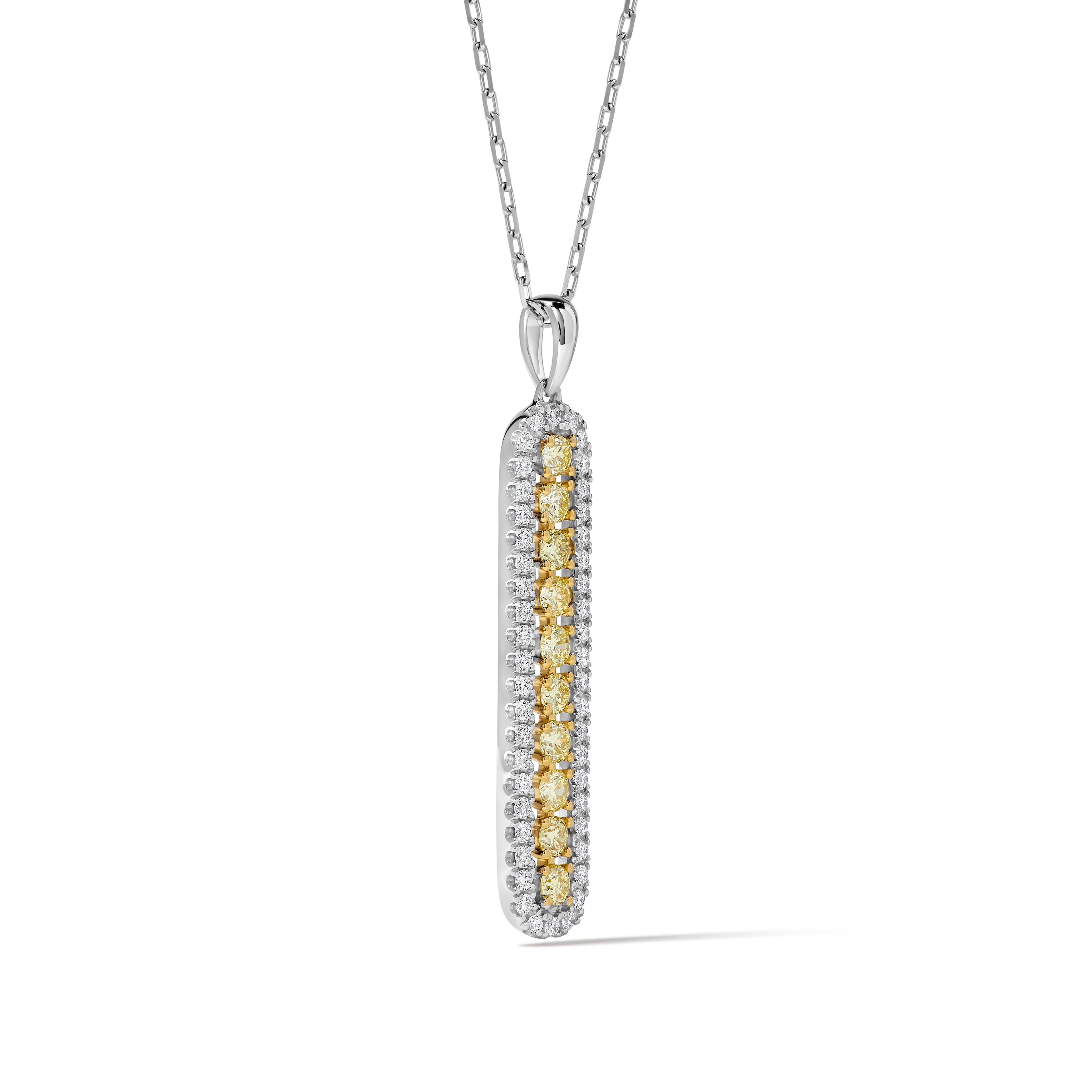 Yellow & White Round Diamond Pendant SP0065GP