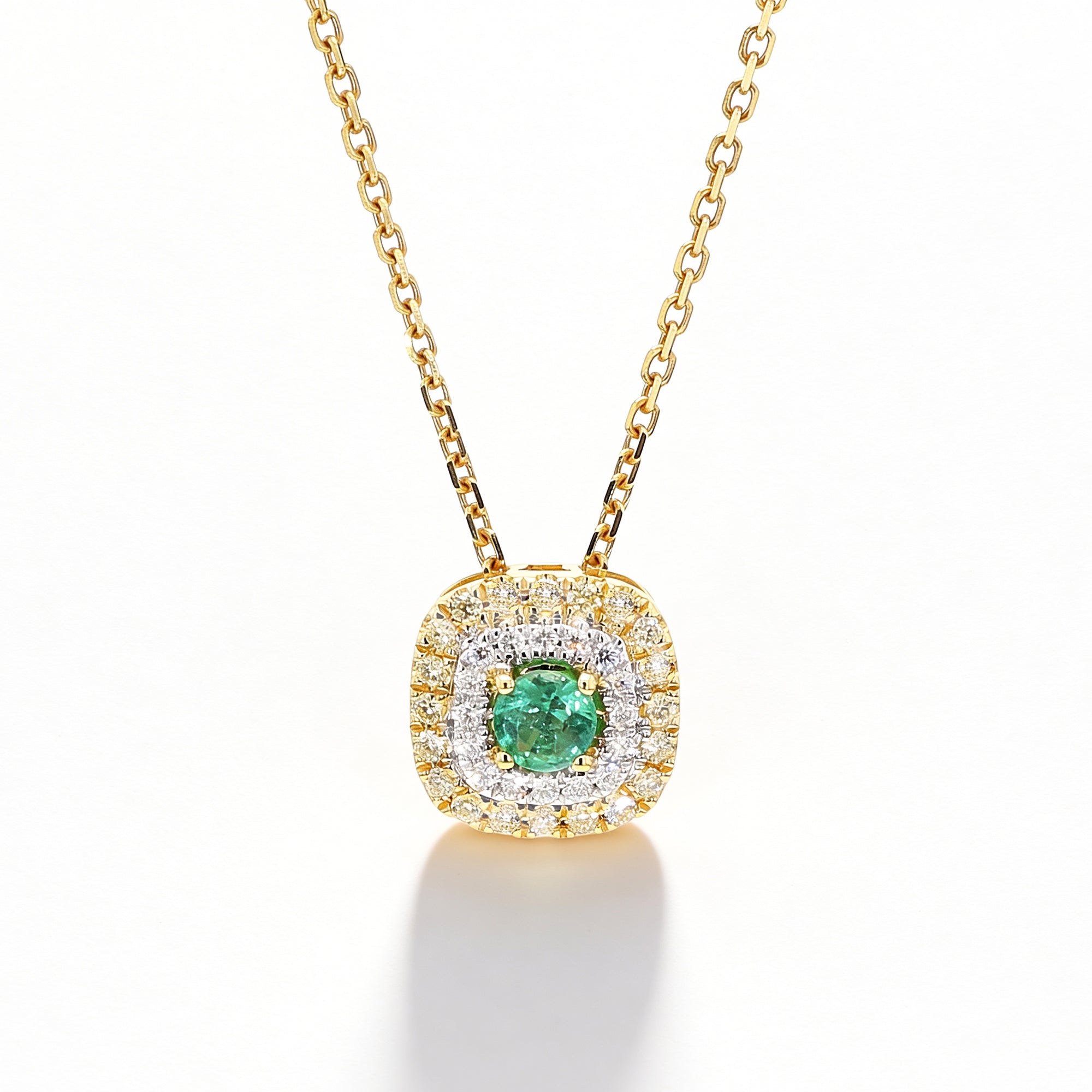 Round Emerald Pendant