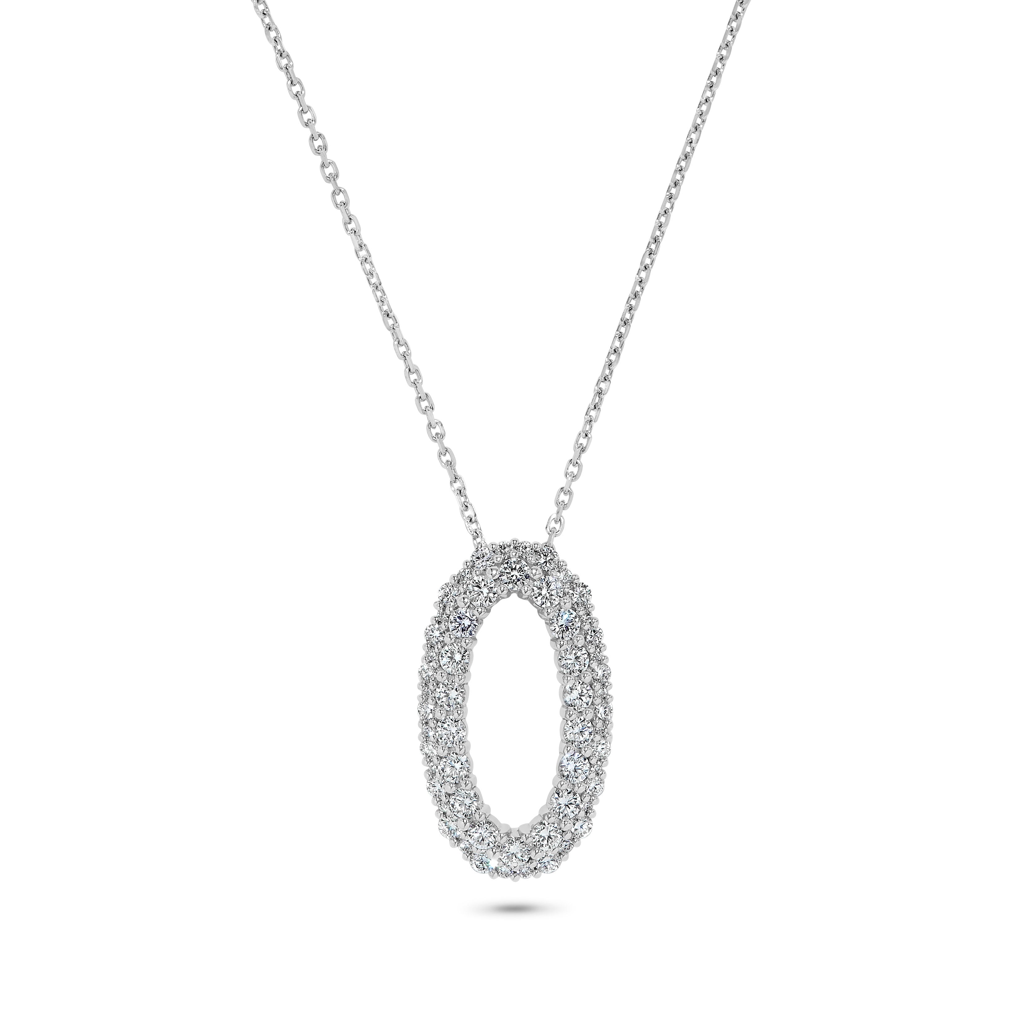 Diamond Oval Necklace JPW017GP
