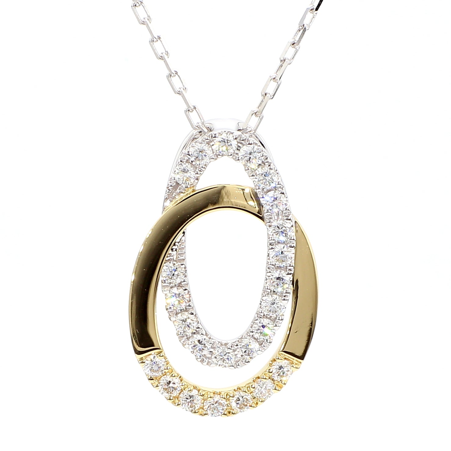 White Round Diamond Pendant SPW025GP