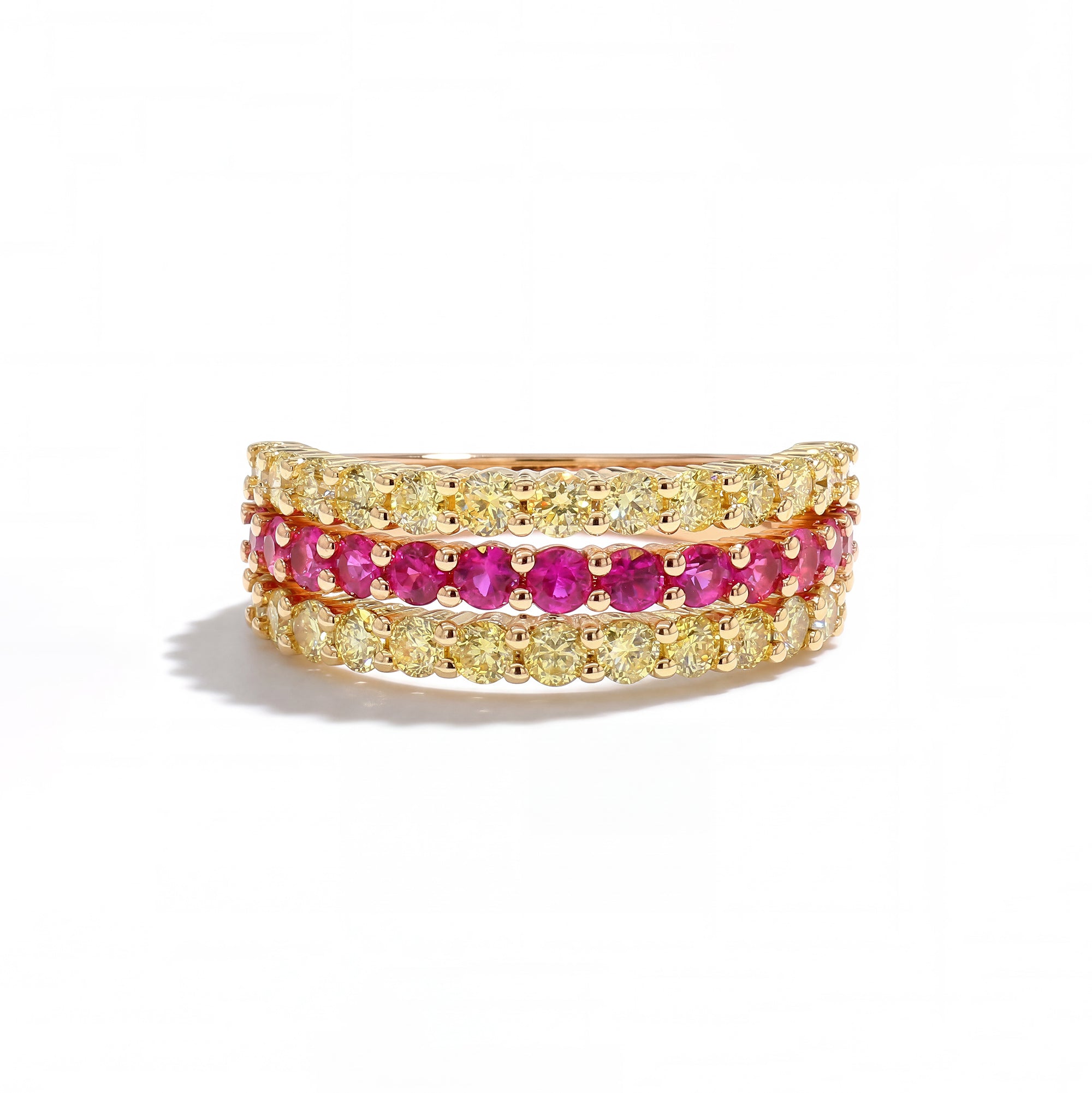 Natural Red Round Ruby & Diamond Ring product image 1