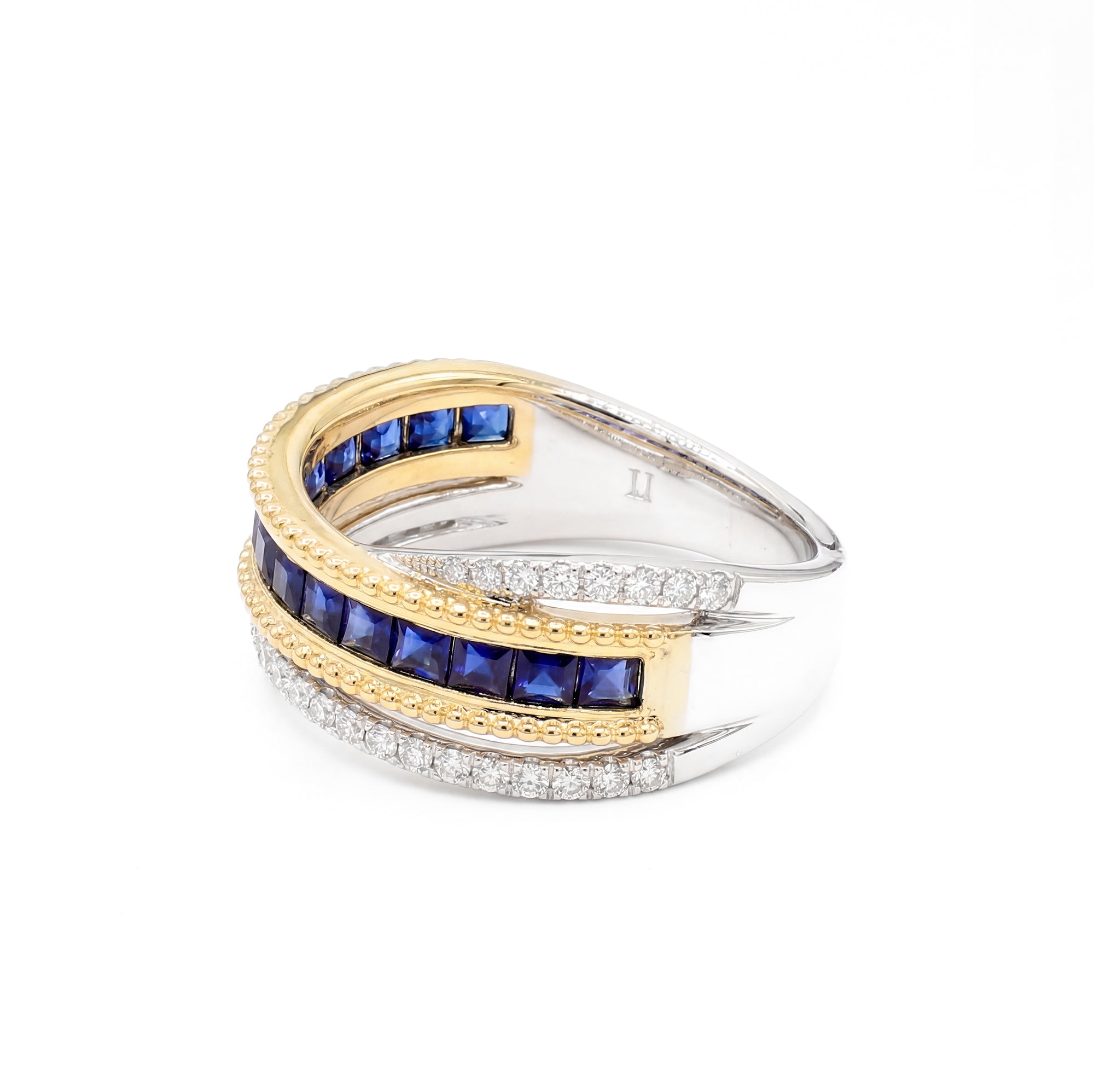 Princess Sapphire Crossover Ring