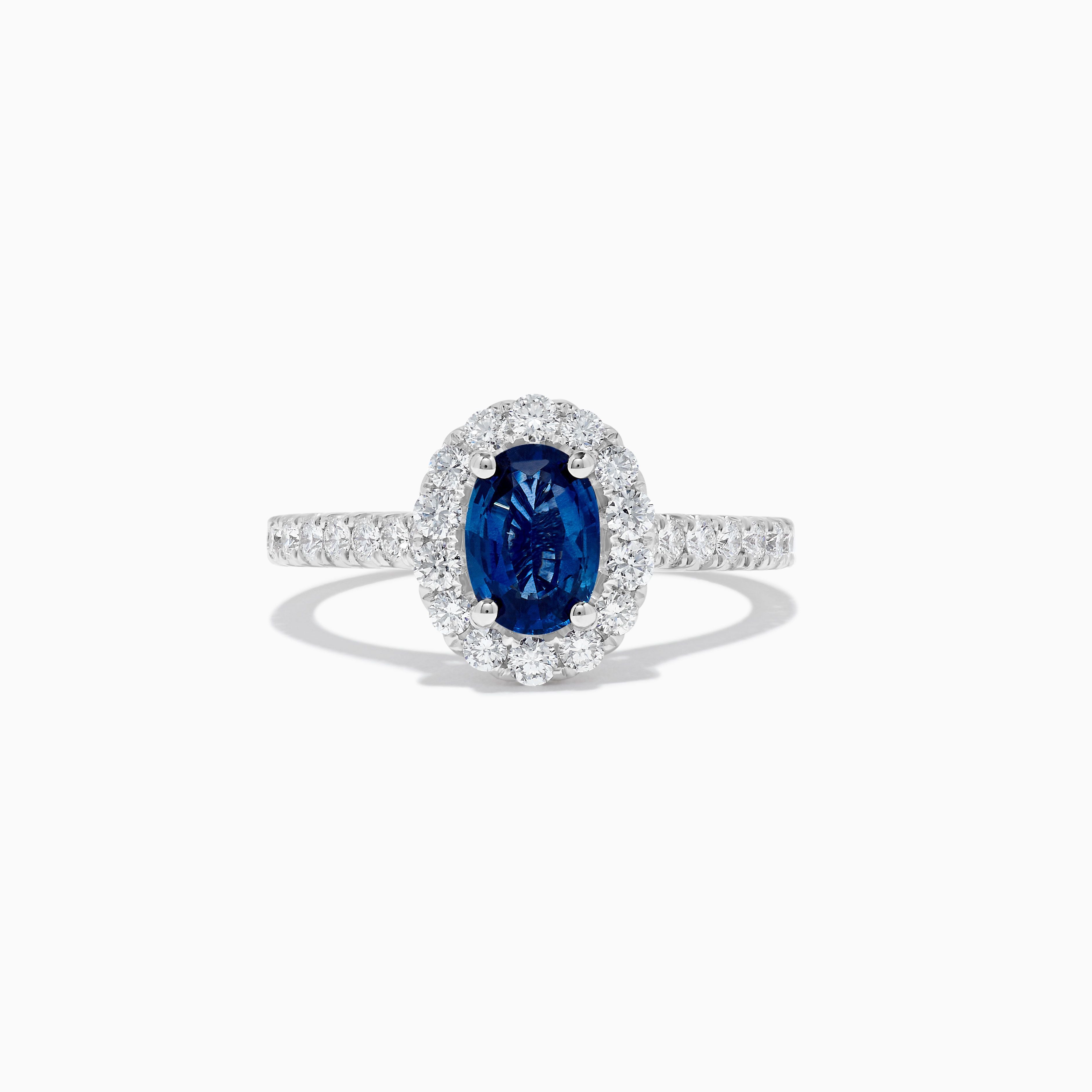 Oval Blue Sapphire and White Diamond Ring JRC247GH
