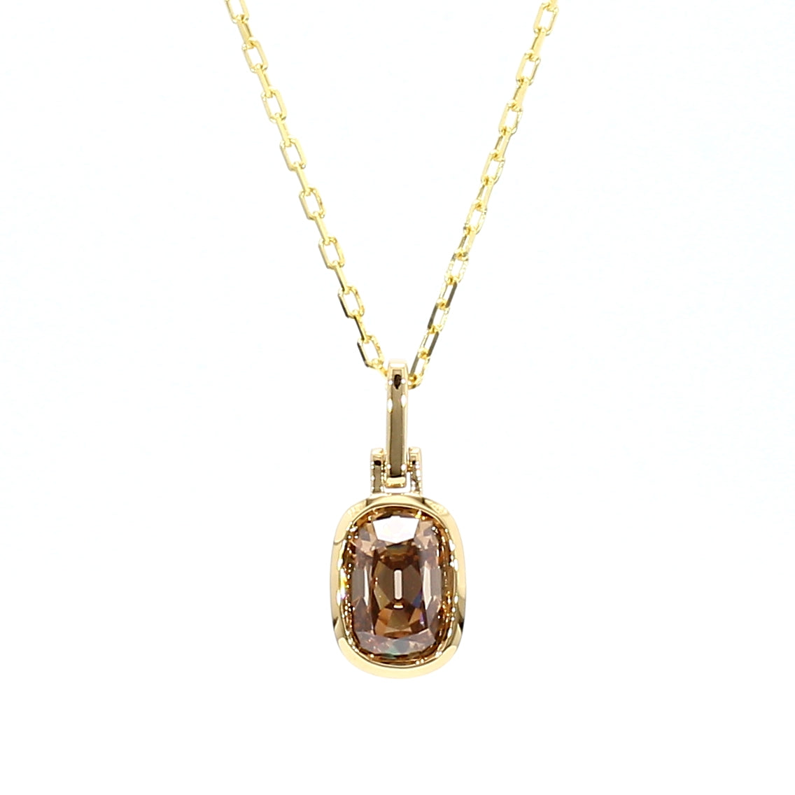 Natural Orange Diamond Pendant Gia Certified