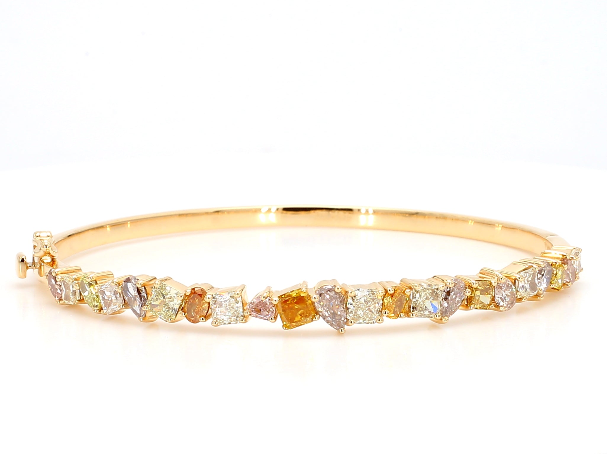 Natural Pink Pear Diamond Bracelet