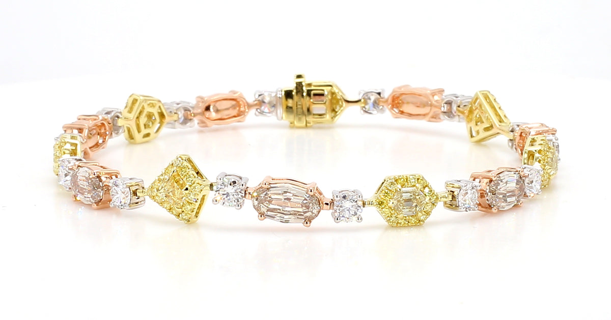 Natural White Oval Diamond Bracelet | GIA Certified