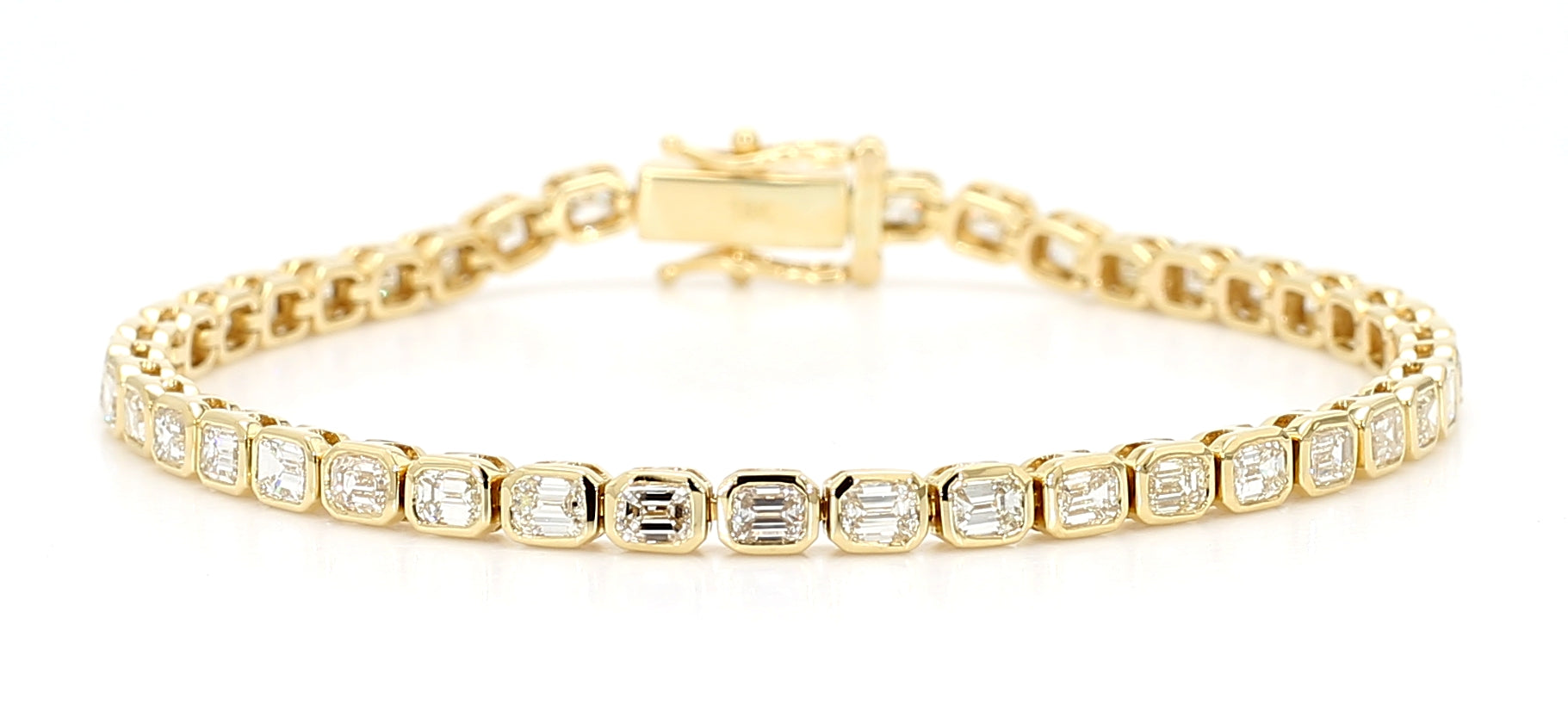 Natural White Emerald Diamond Bracelet