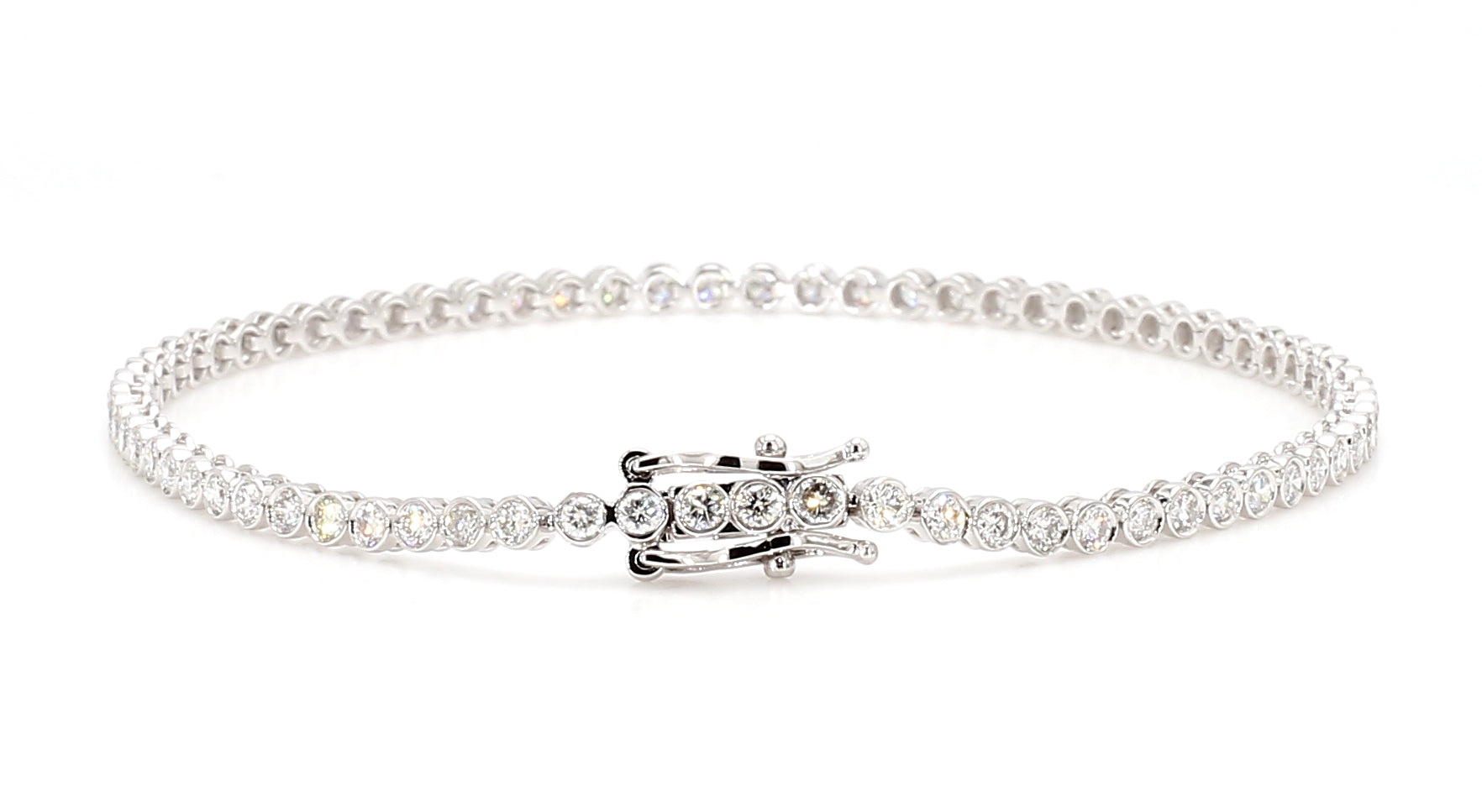 Natural White Round Diamond Bracelet