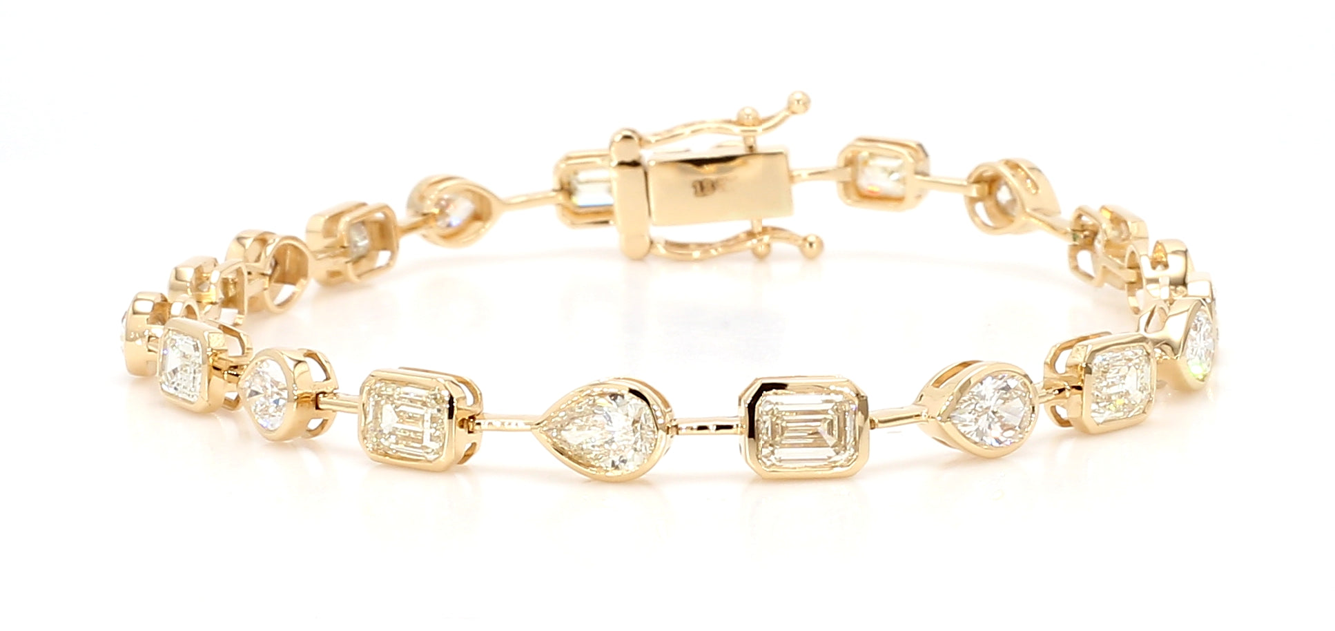 Natural White Emerald Diamond Bracelet