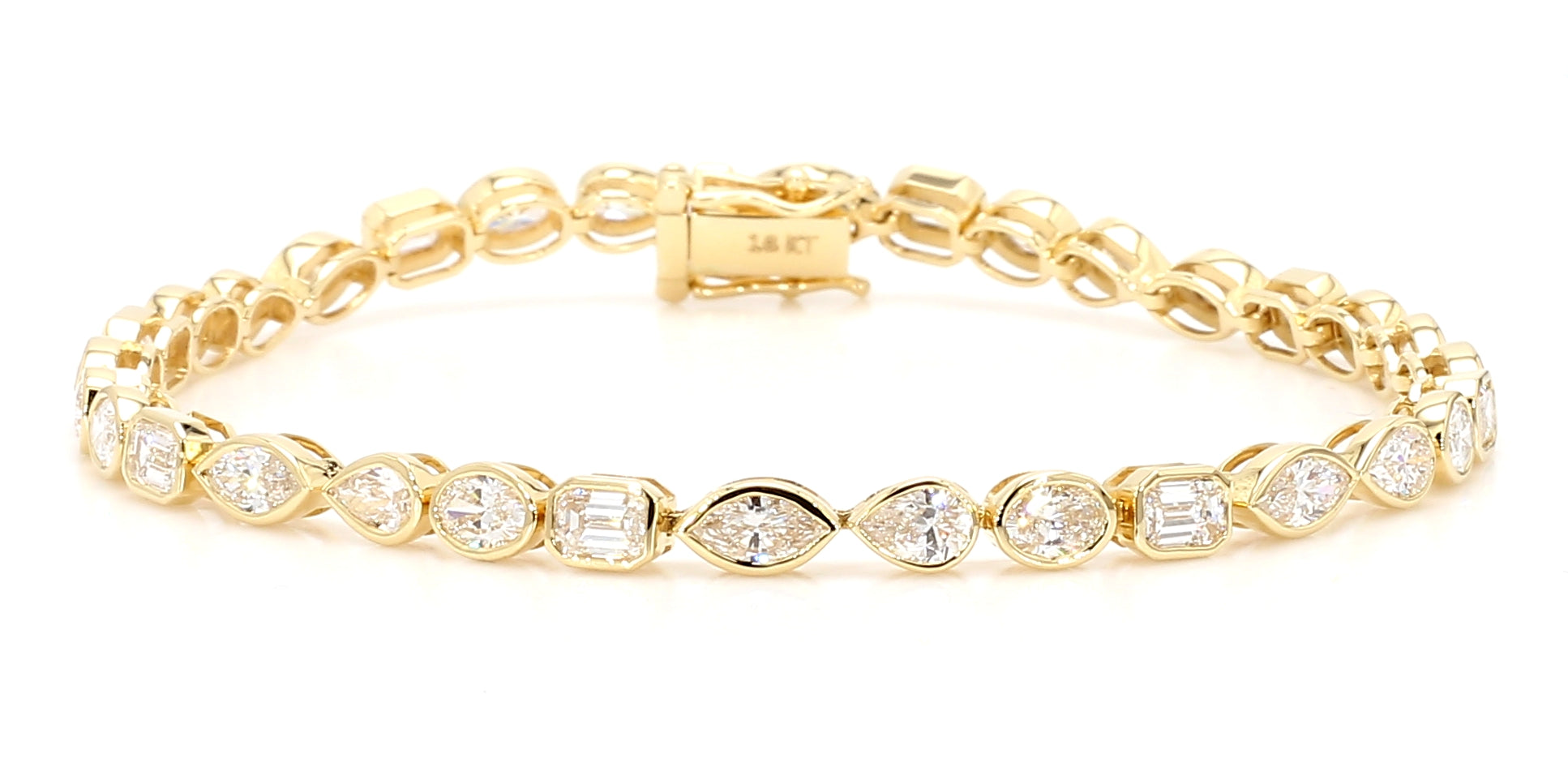 Natural White Emerald Diamond Bracelet