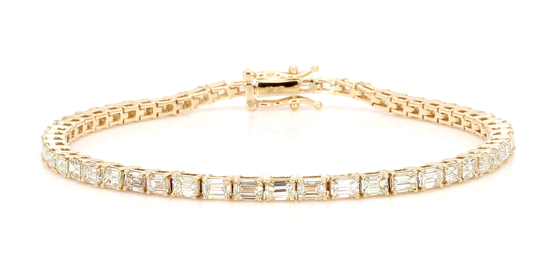 Natural White Emerald Diamond Bracelet