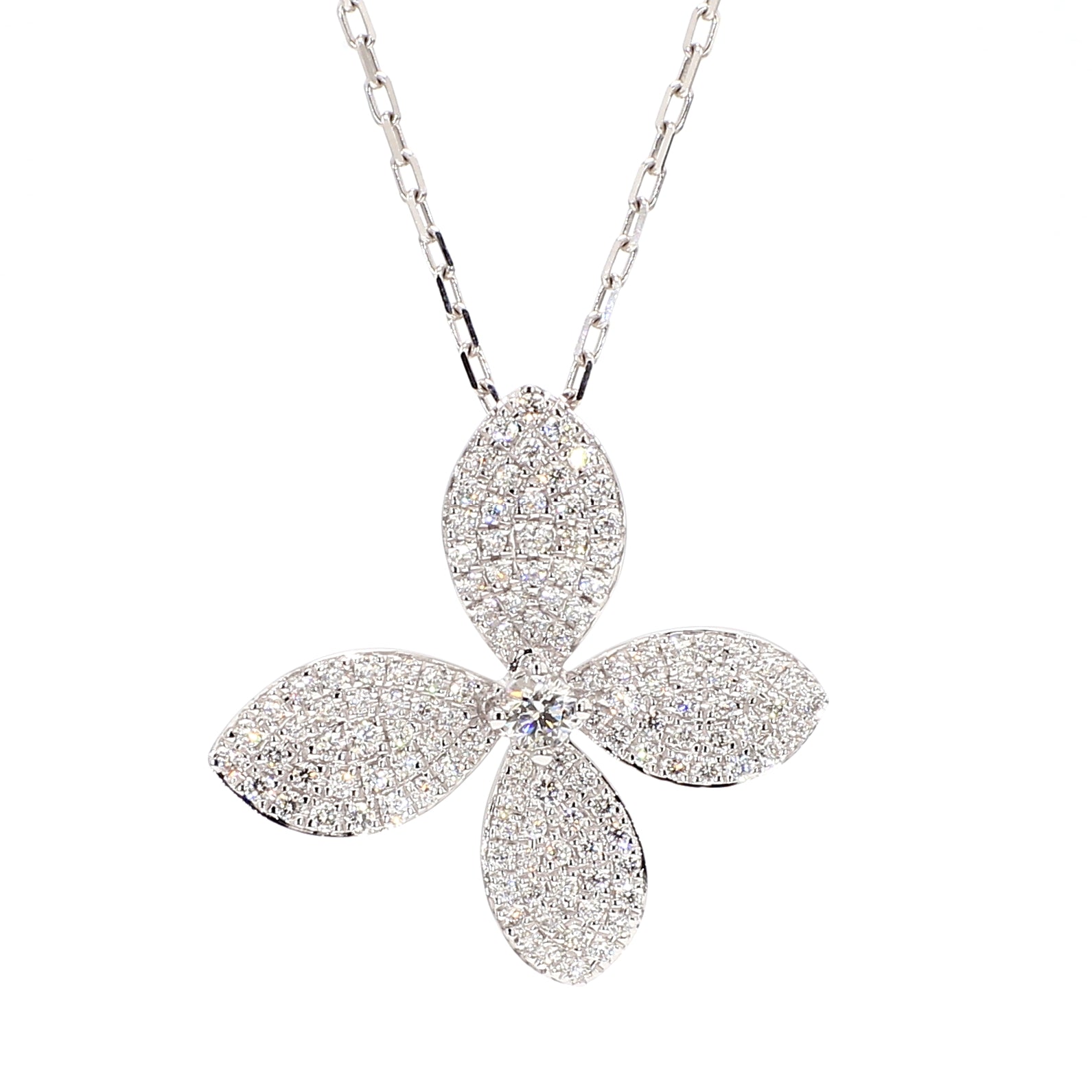 Natural White Round Diamond Pendant