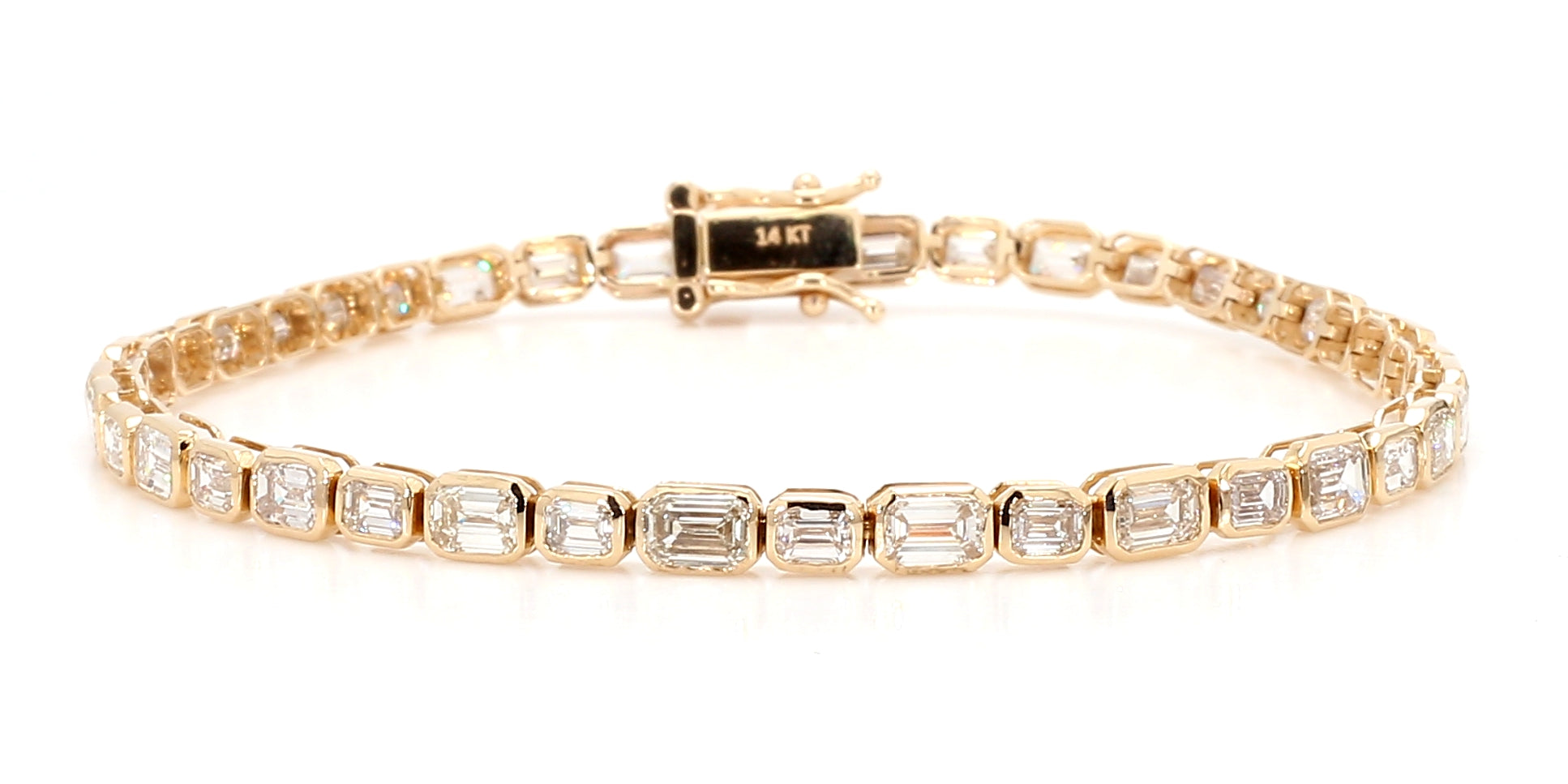 Natural White Emerald Diamond Bracelet