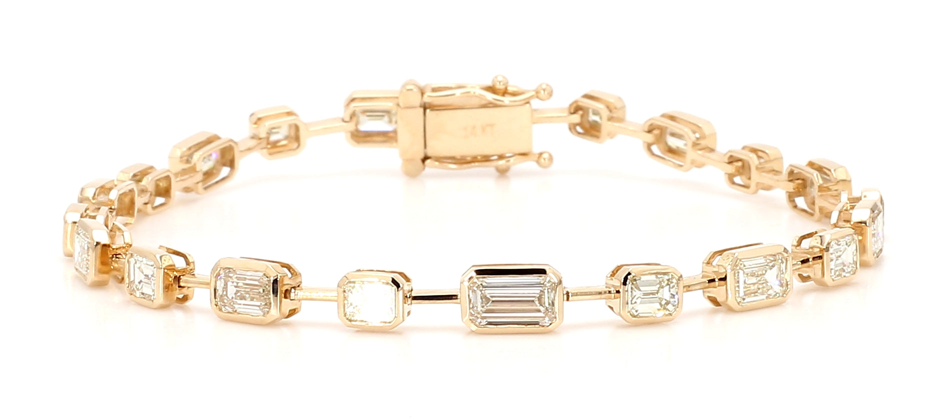 Natural White Emerald Diamond Bracelet