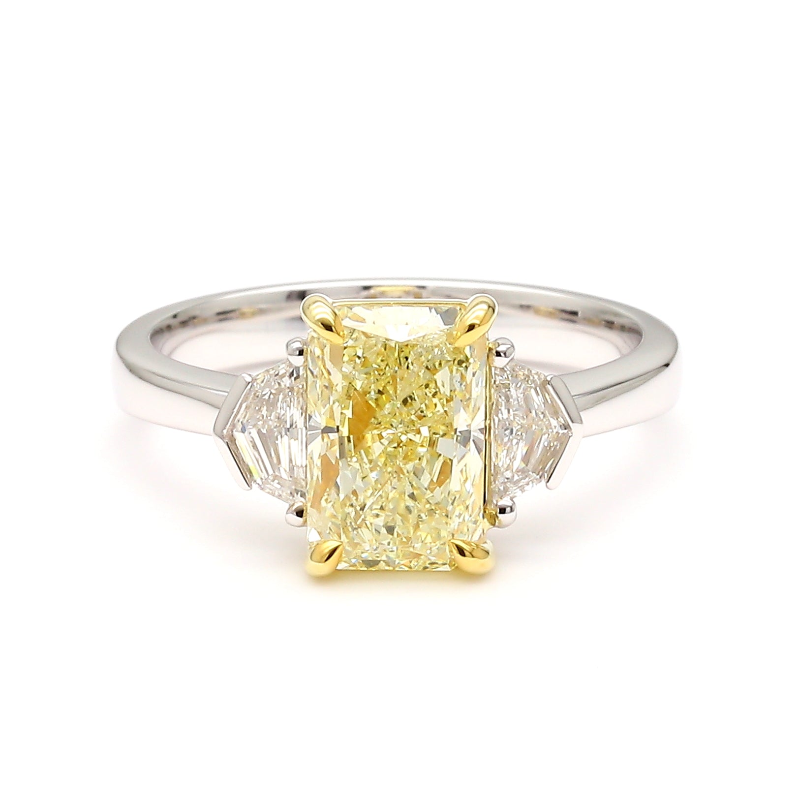 Natural Yellow Radiant Diamond Ring GIA Certified product image 1