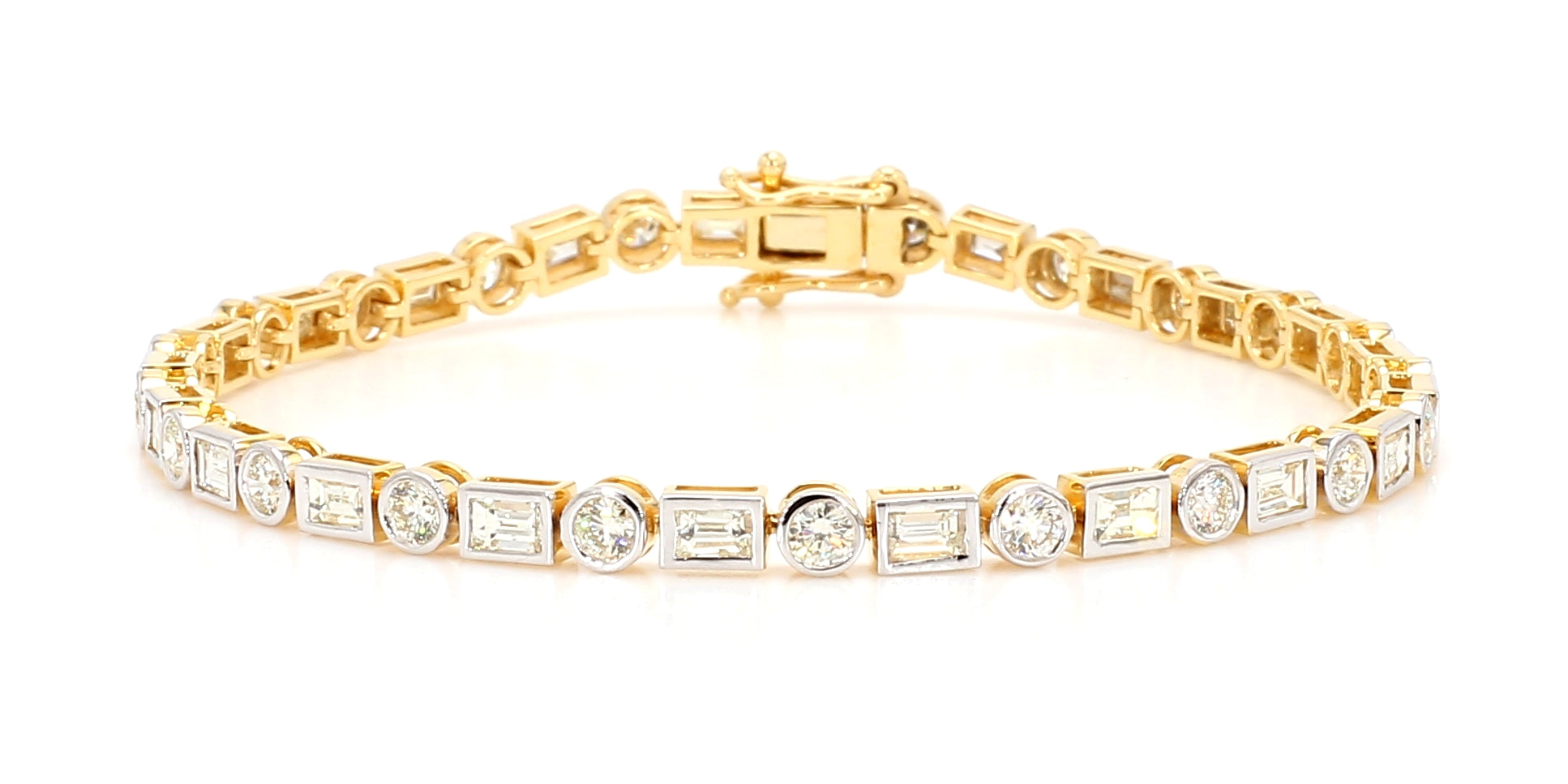 Natural White Baguette Diamond Bracelet