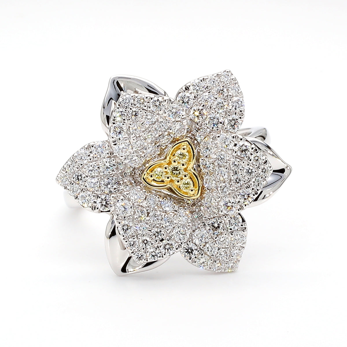 Natural Yellow Round Diamond Ring