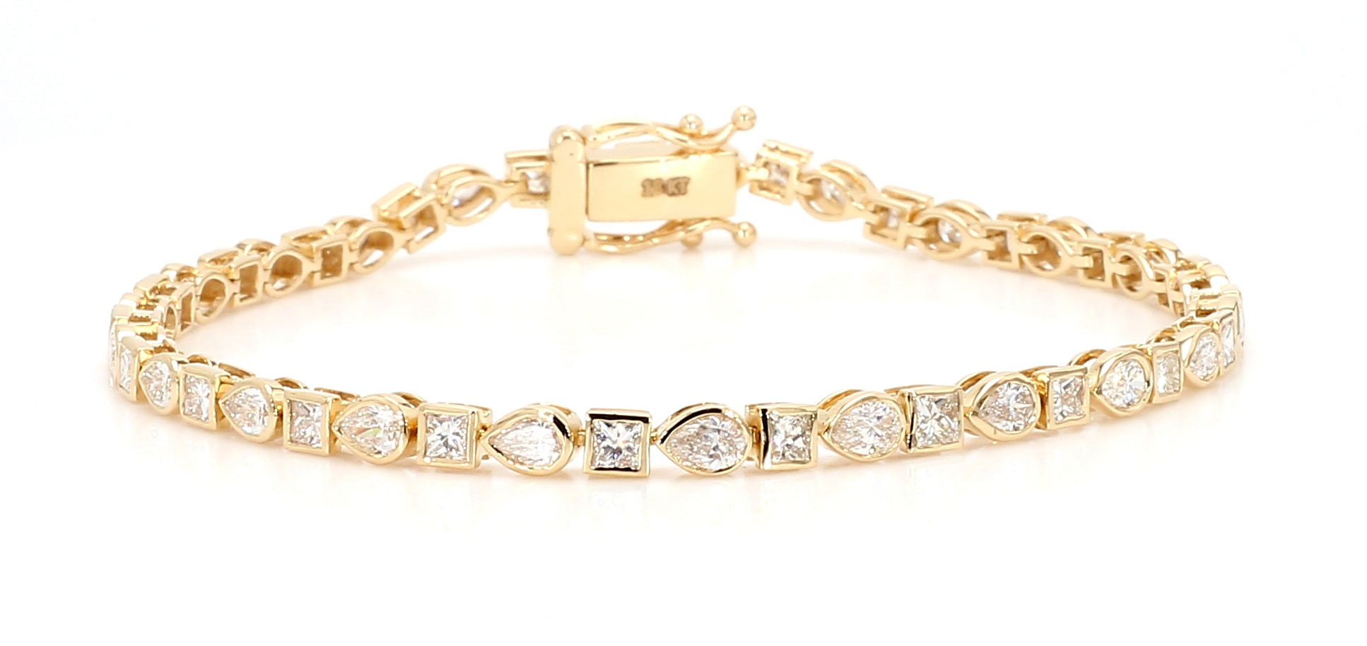 Natural White Pear Diamond Bracelet