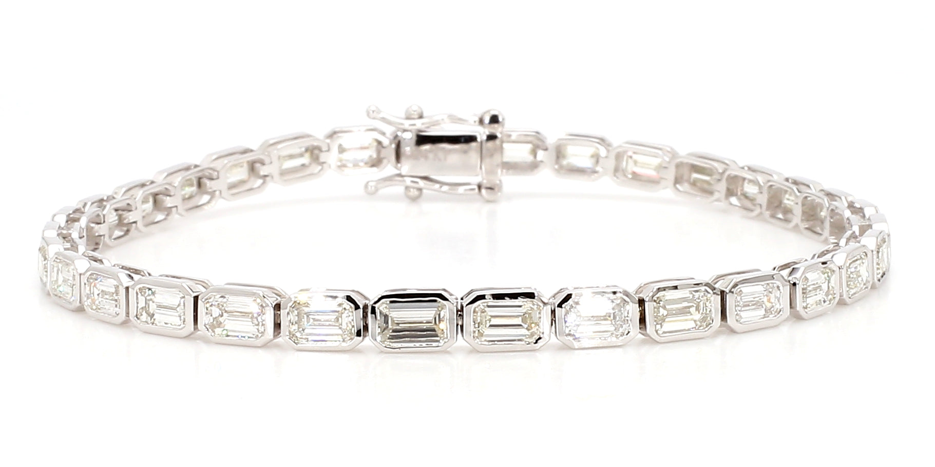 Natural White Emerald Diamond Bracelet
