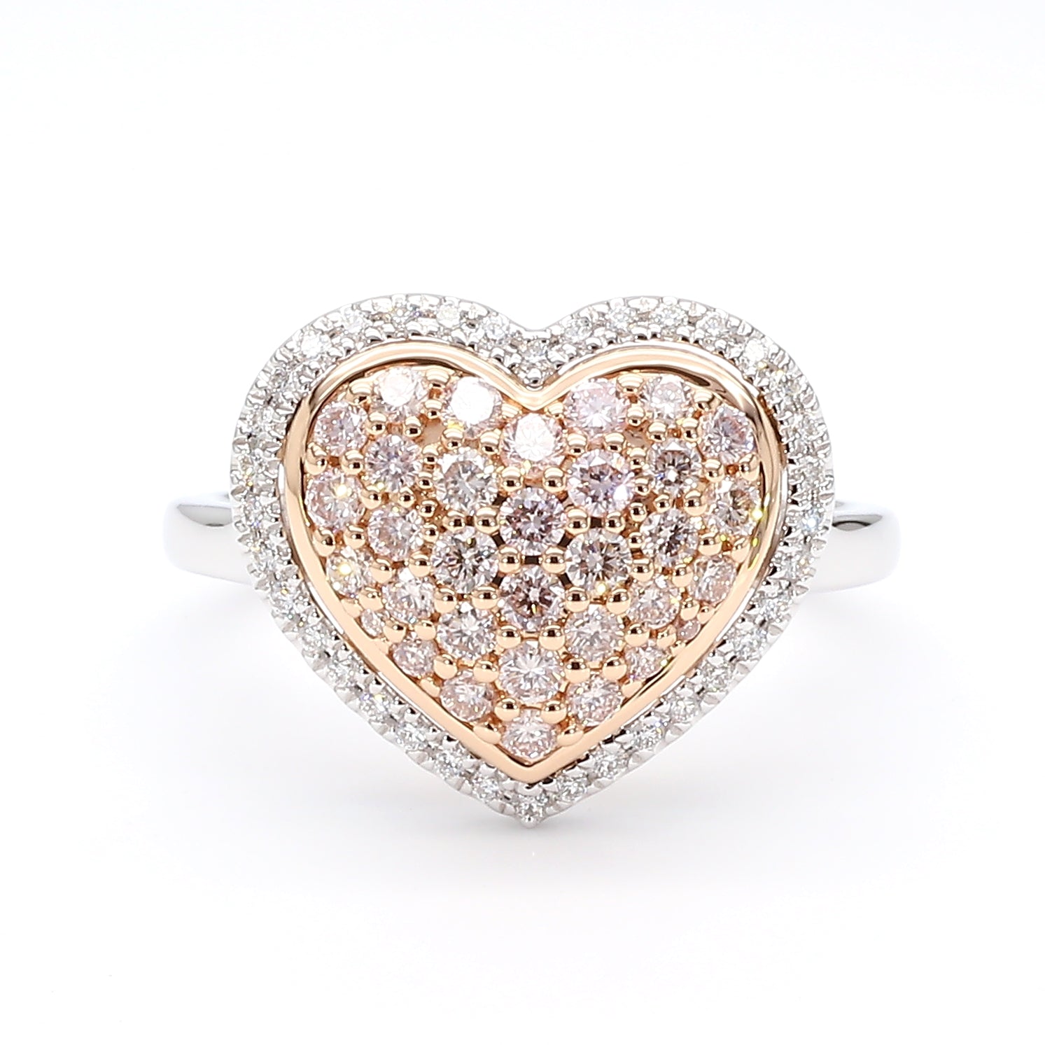 Natural Pink Round Diamond Ring