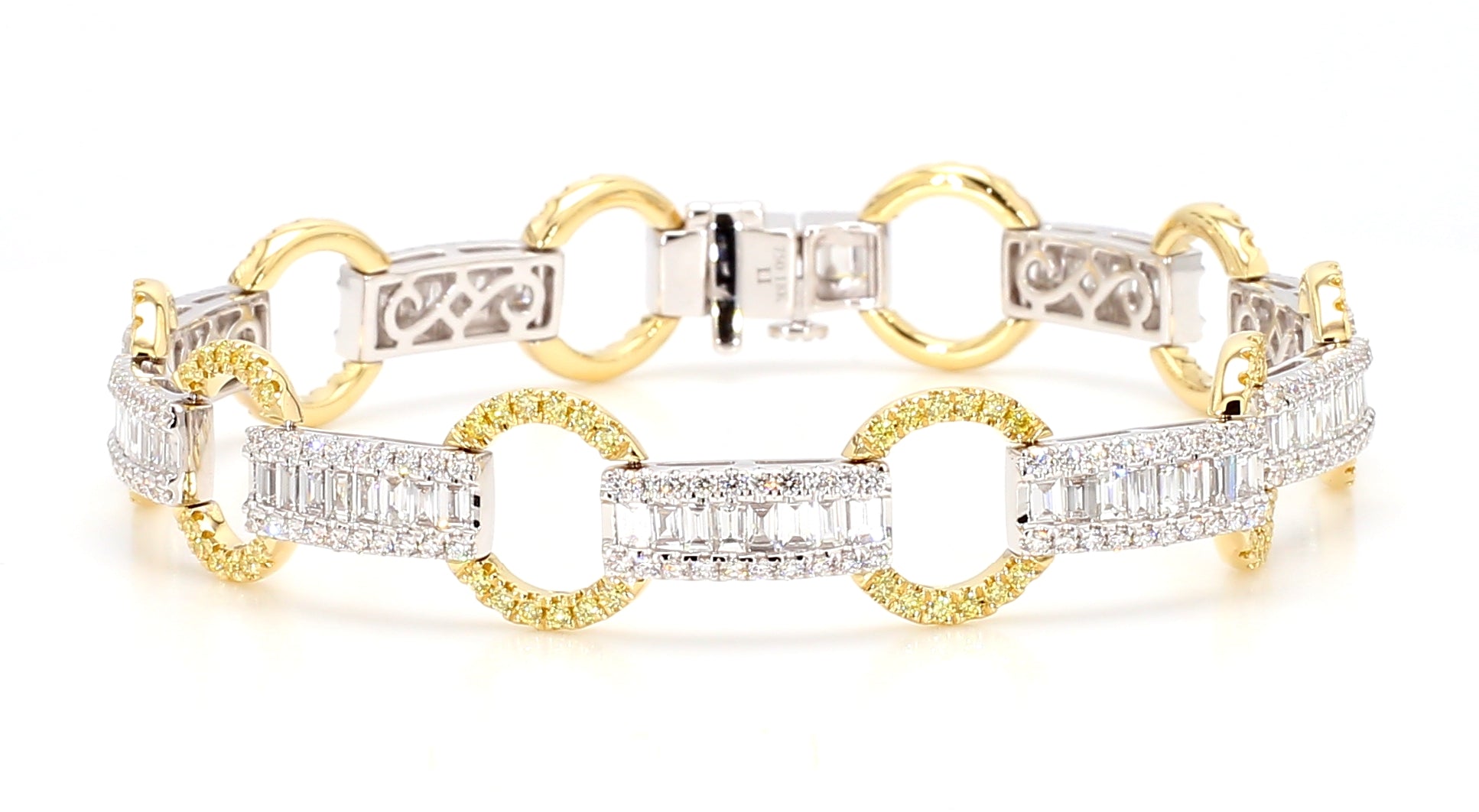 Natural Yellow Round Diamond Bracelet