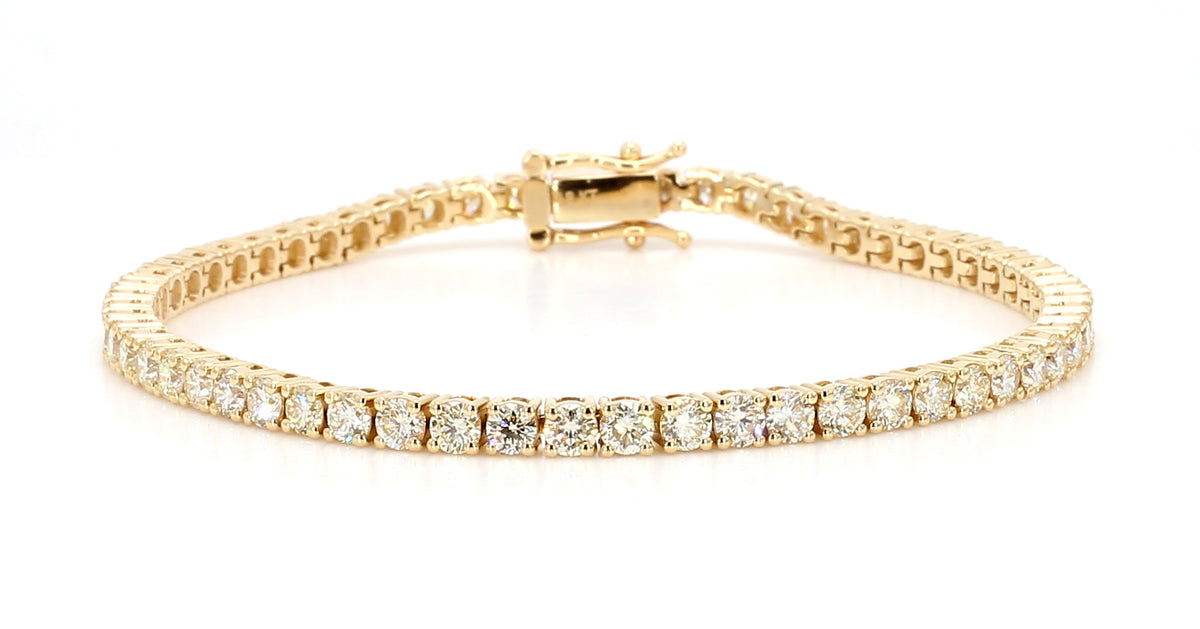 Natural White Round Diamond Bracelet