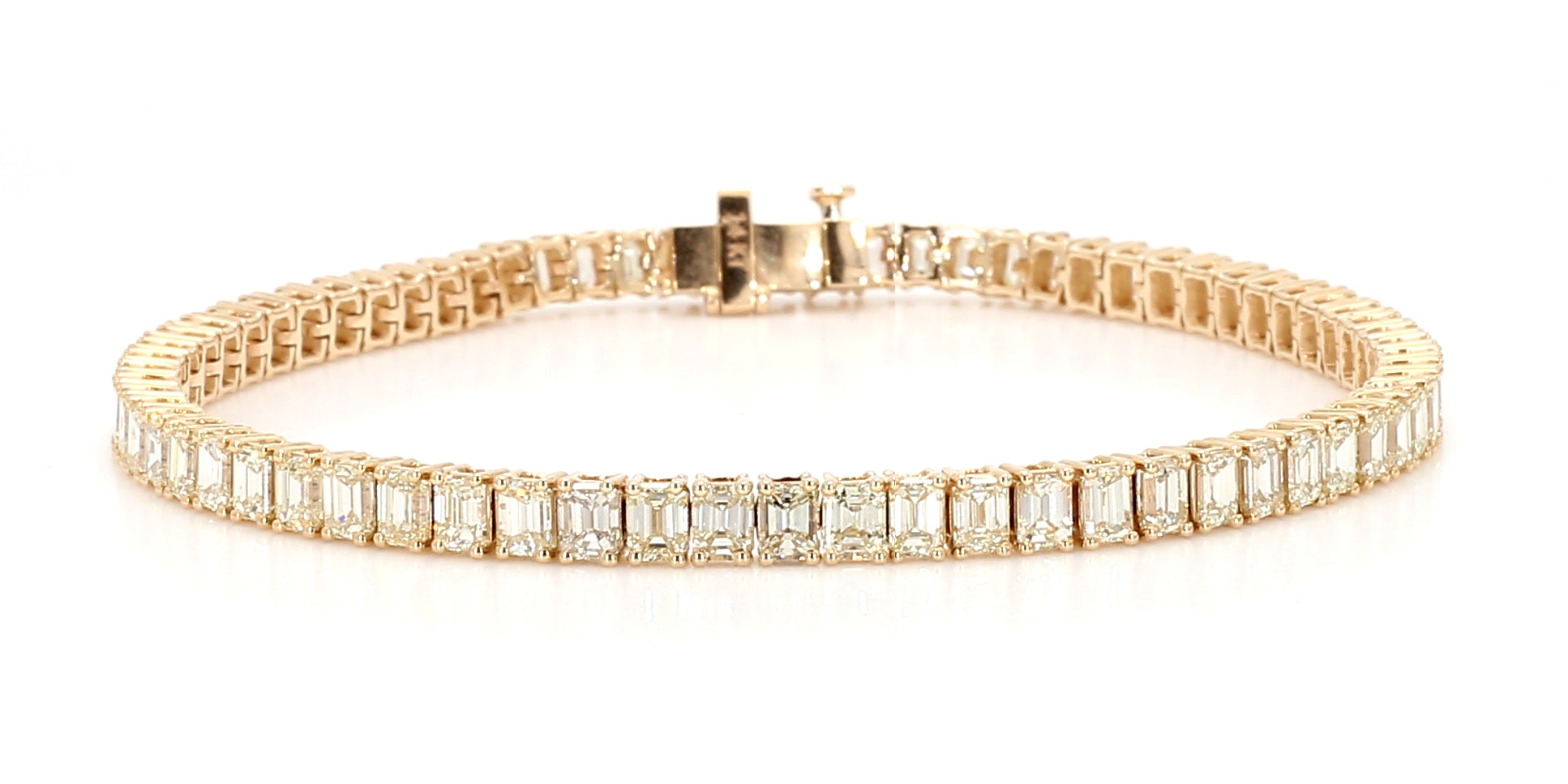 Natural White Emerald Diamond Bracelet