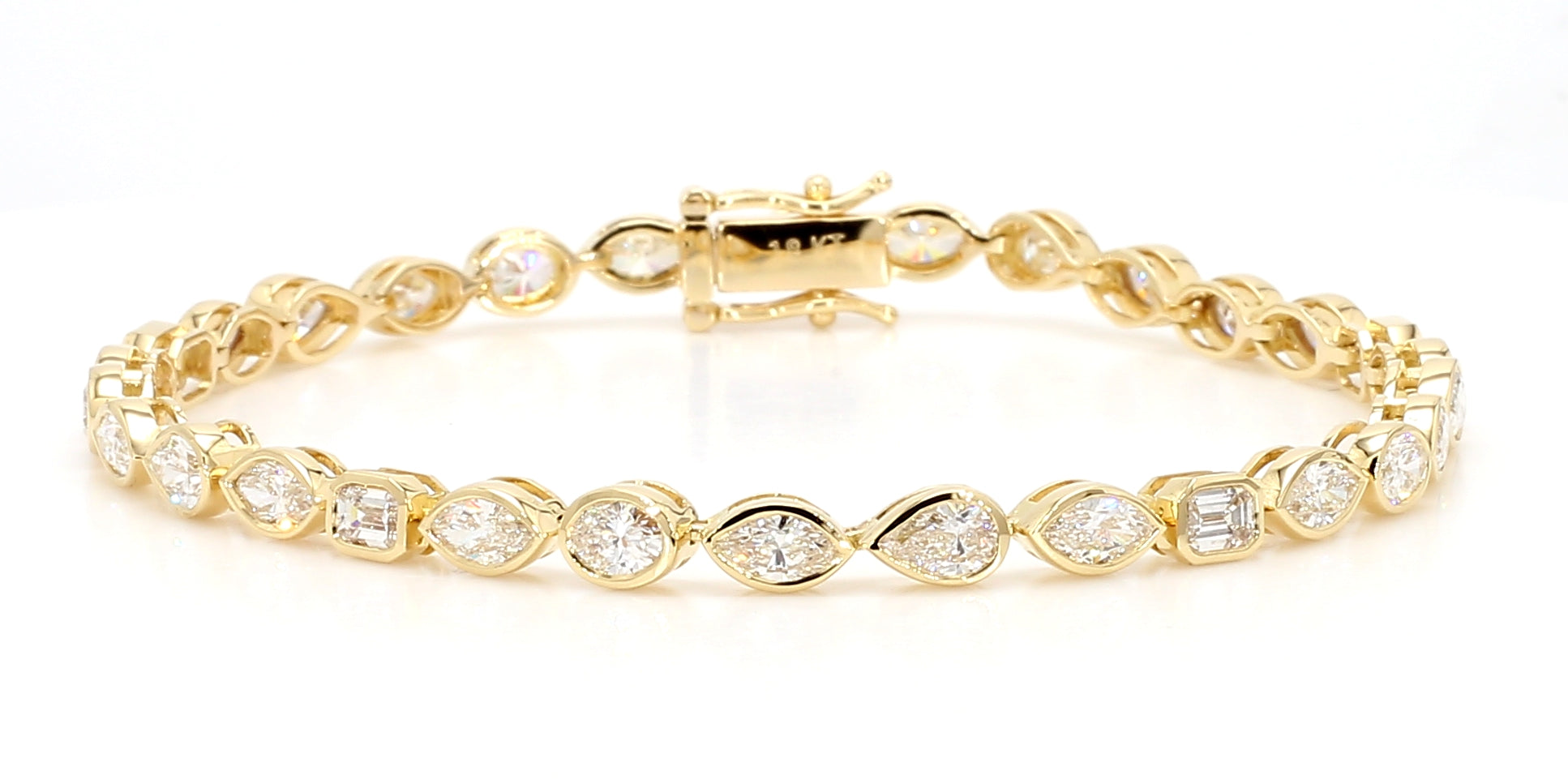 Natural White Oval Diamond Bracelet