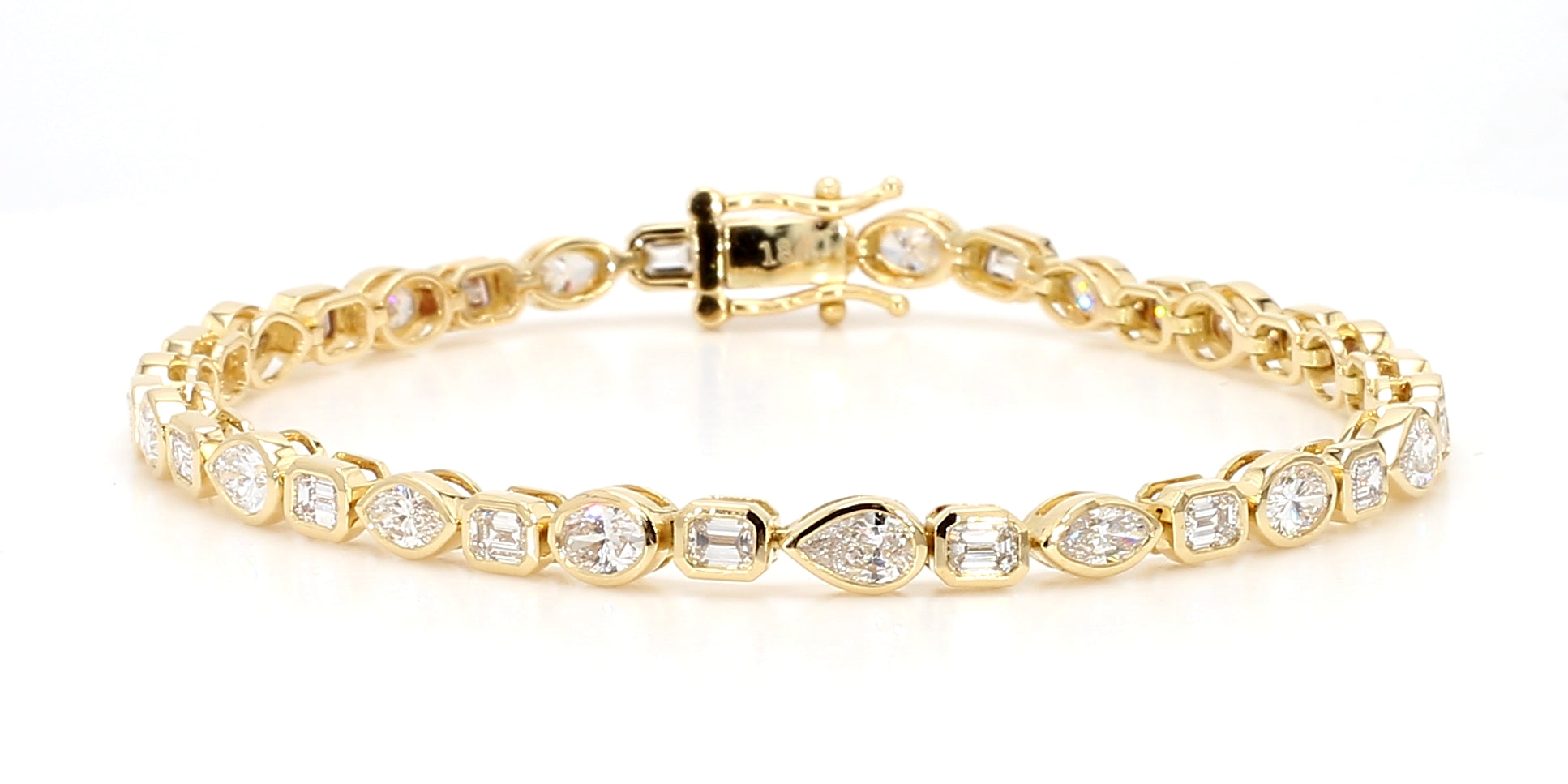 Natural White Emerald Diamond Bracelet