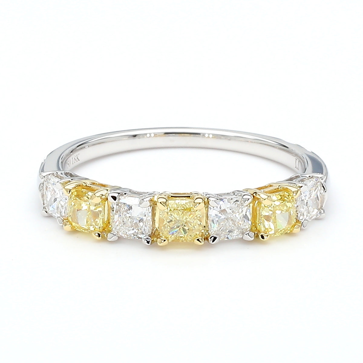 Natural Yellow Cushion Diamond Ring