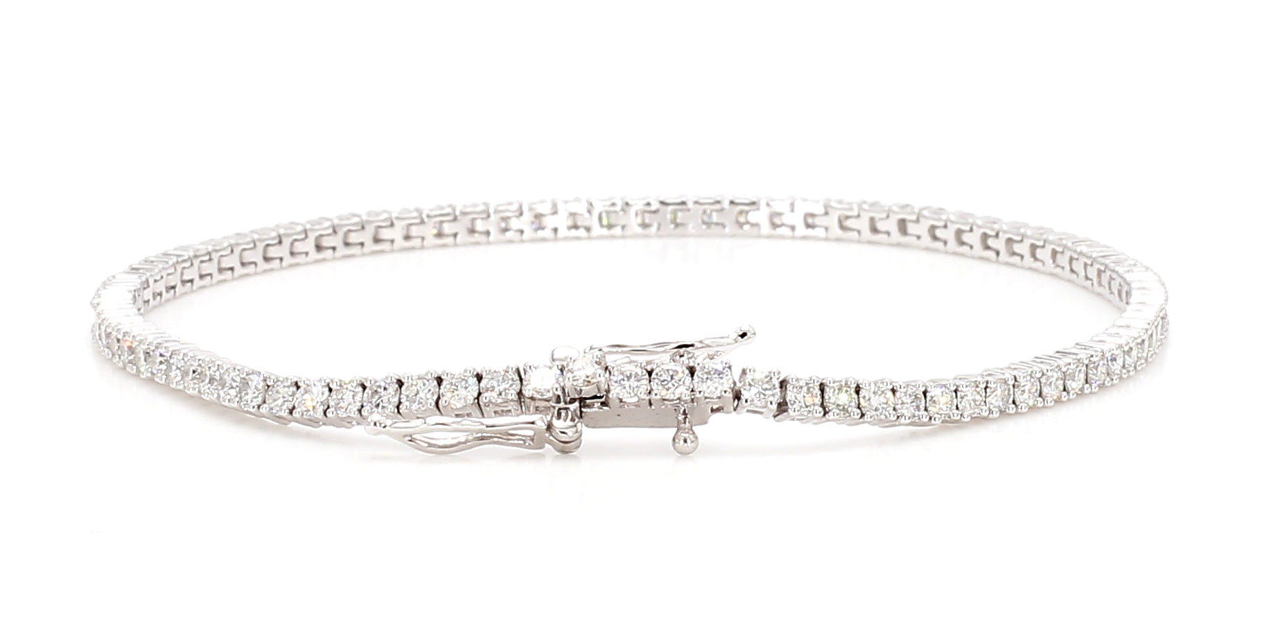 Natural White Round Diamond Bracelet