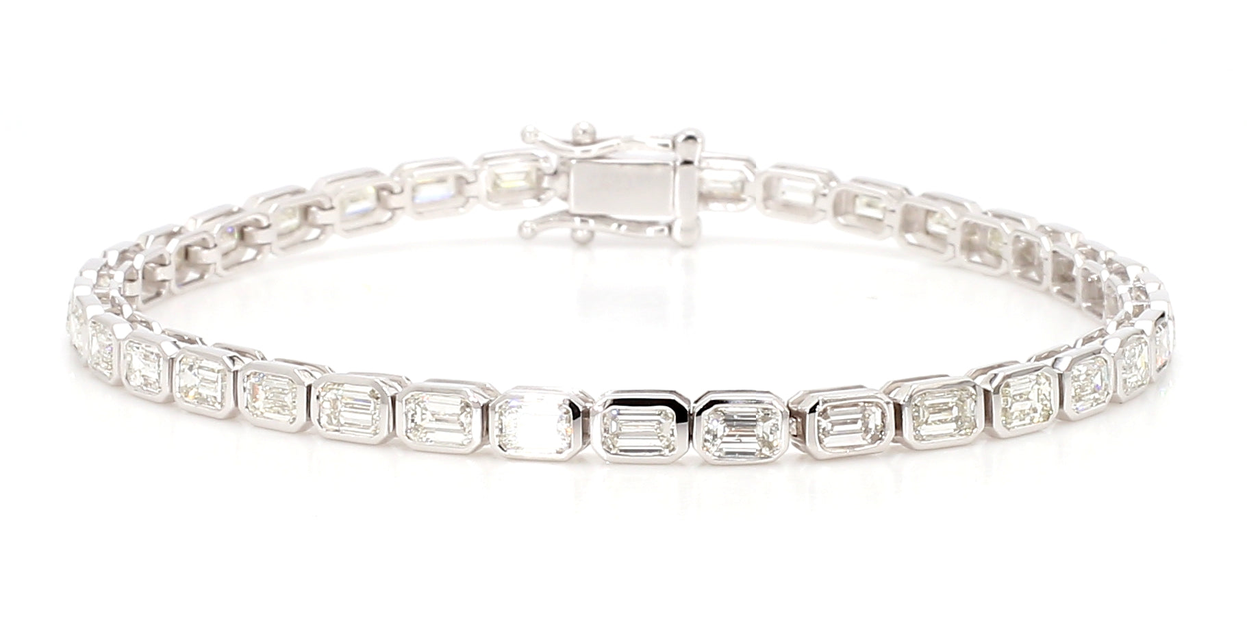 Natural White Emerald Diamond Bracelet
