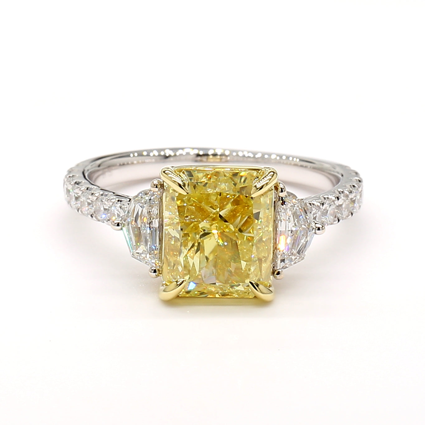 Natural Yellow Radiant Diamond Ring GIA Certified product image 1