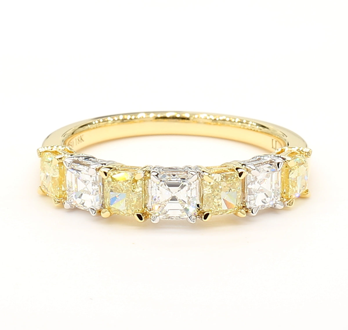 Natural Yellow Cushion Diamond Ring