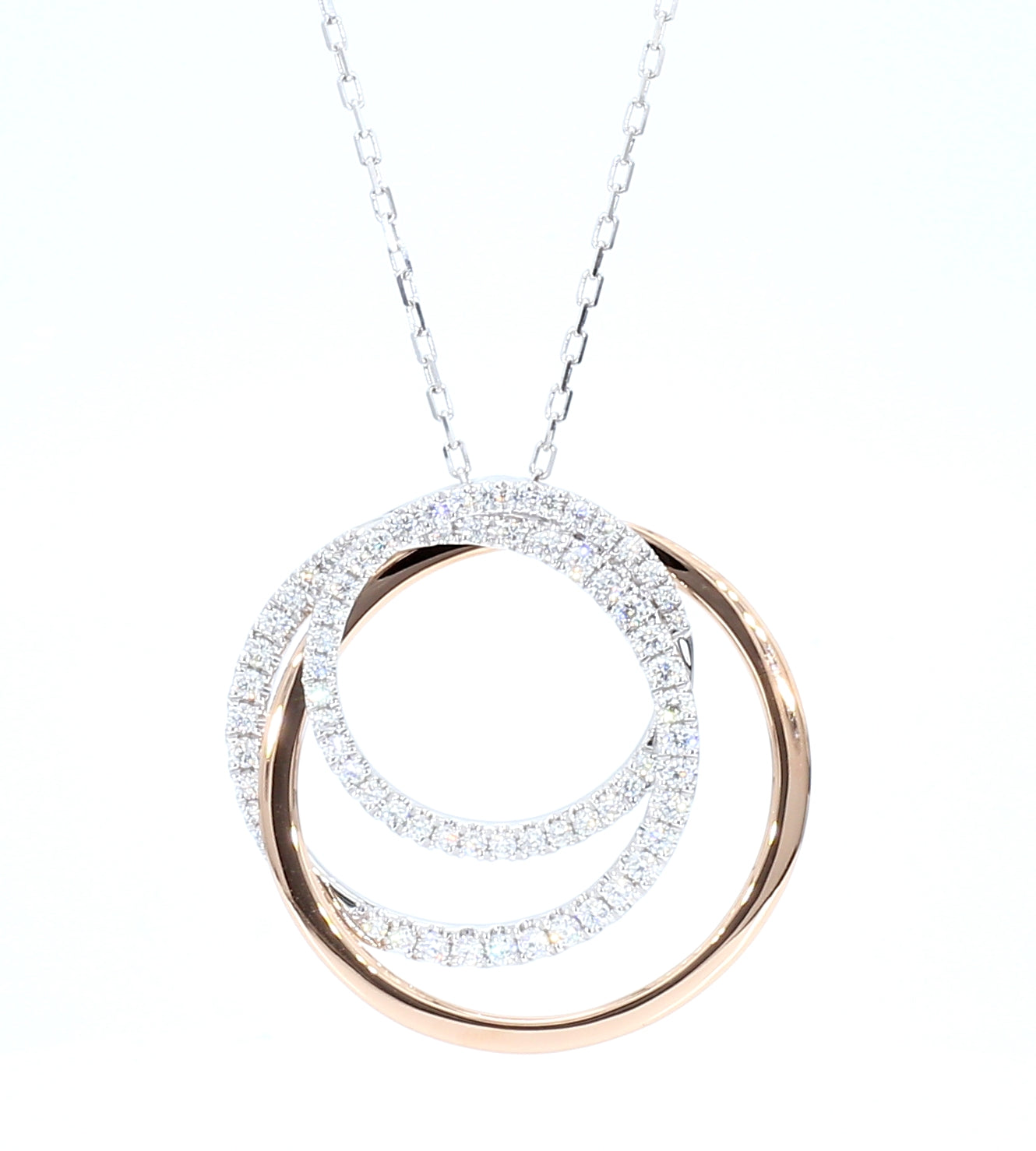Natural White Round Diamond Pendant