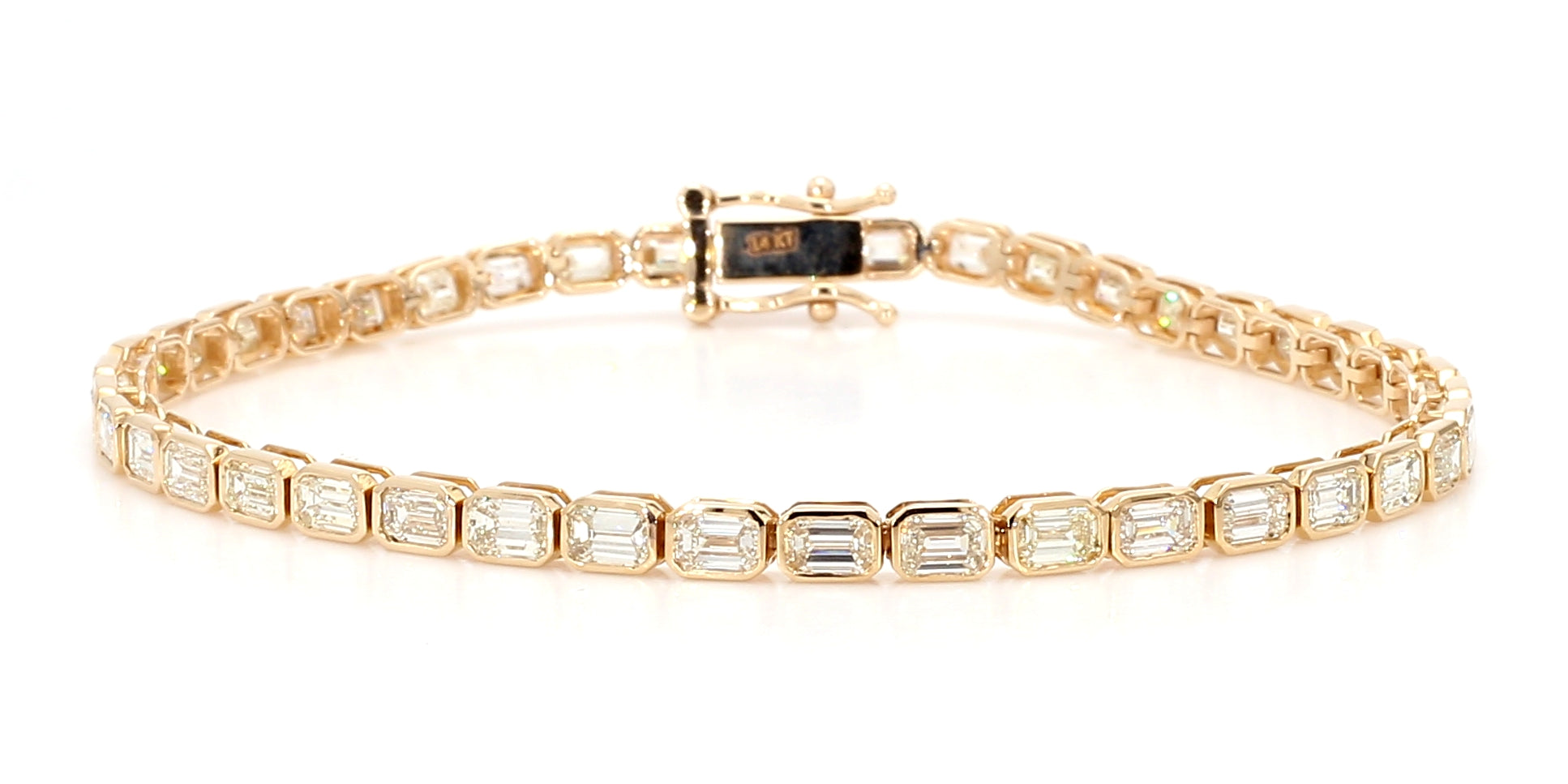 Natural White Emerald Diamond Bracelet