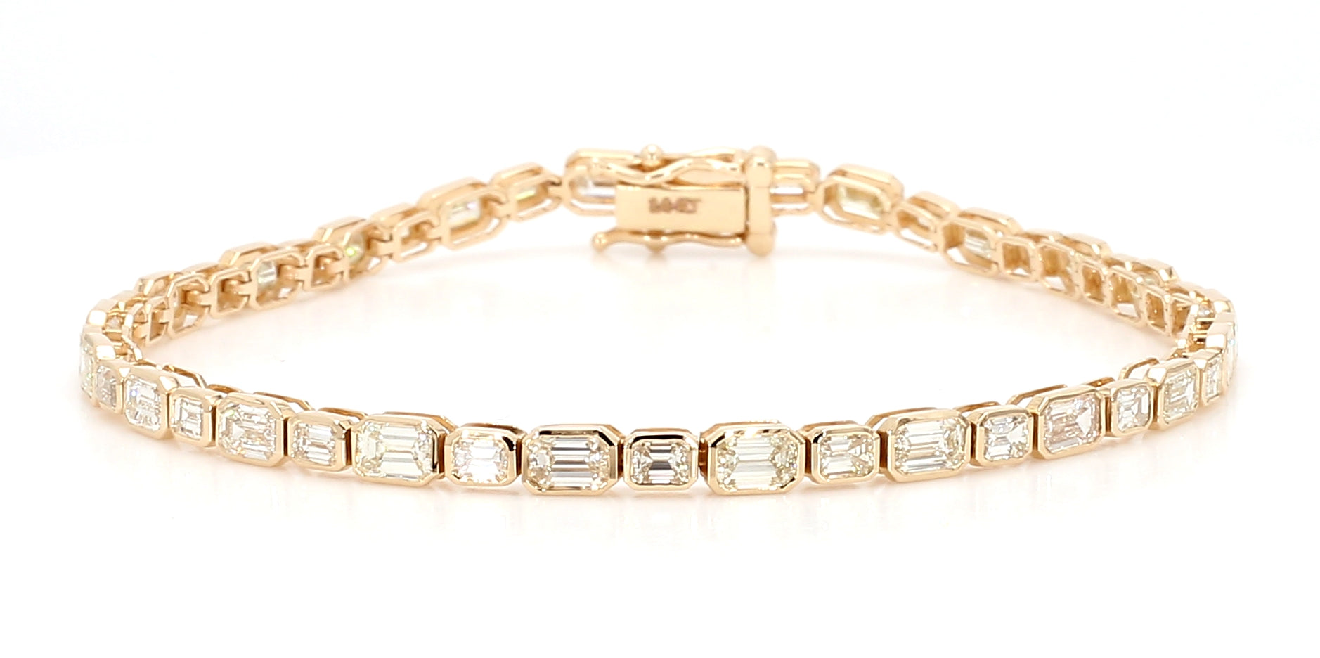 Natural White Emerald Diamond Bracelet