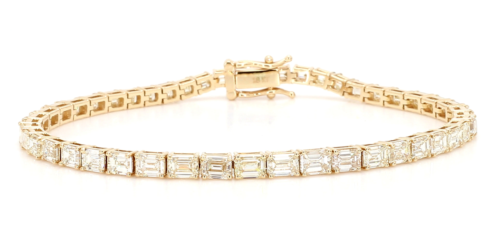 Natural White Emerald Diamond Bracelet