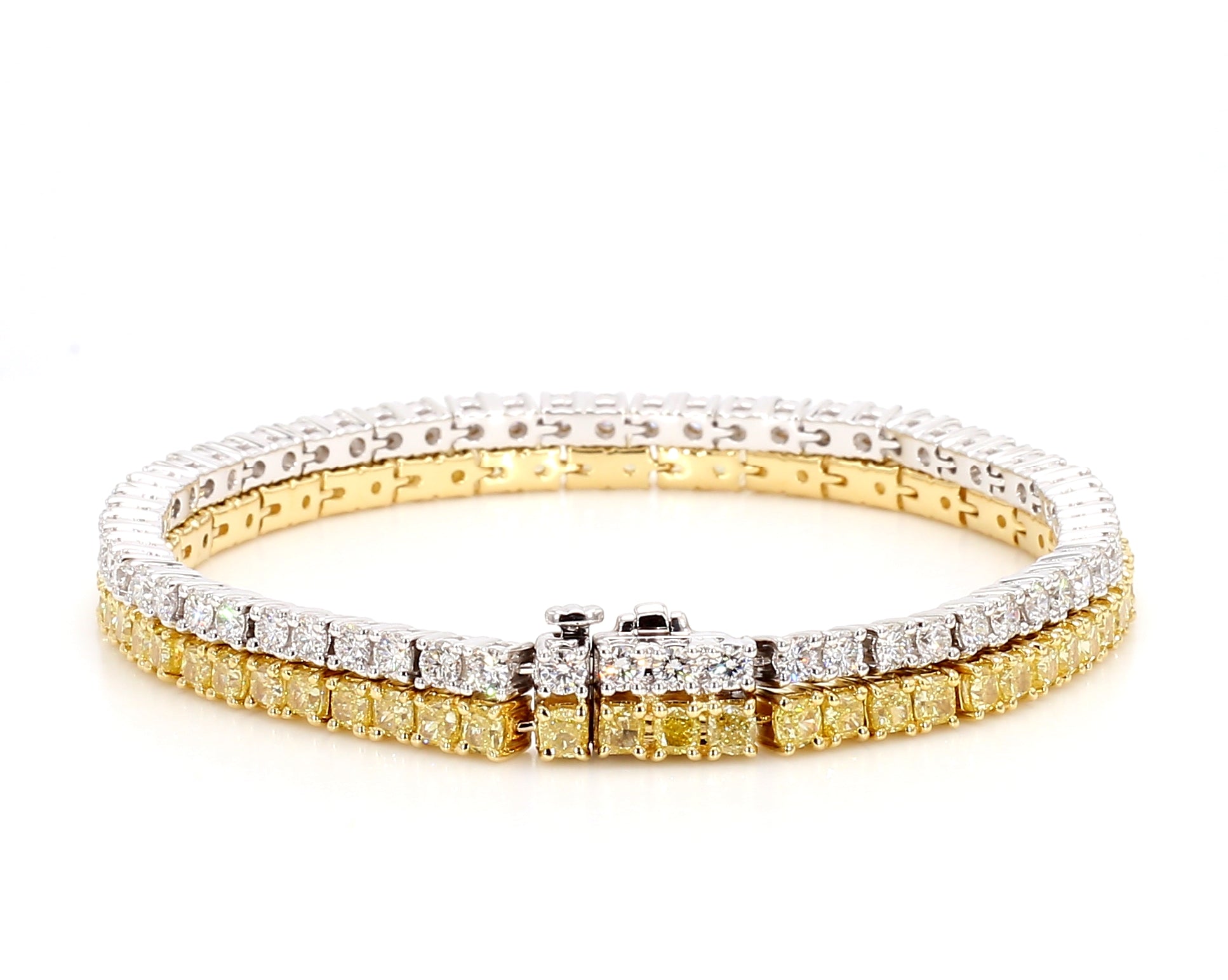 Natural Yellow Cushion Diamond Bracelet